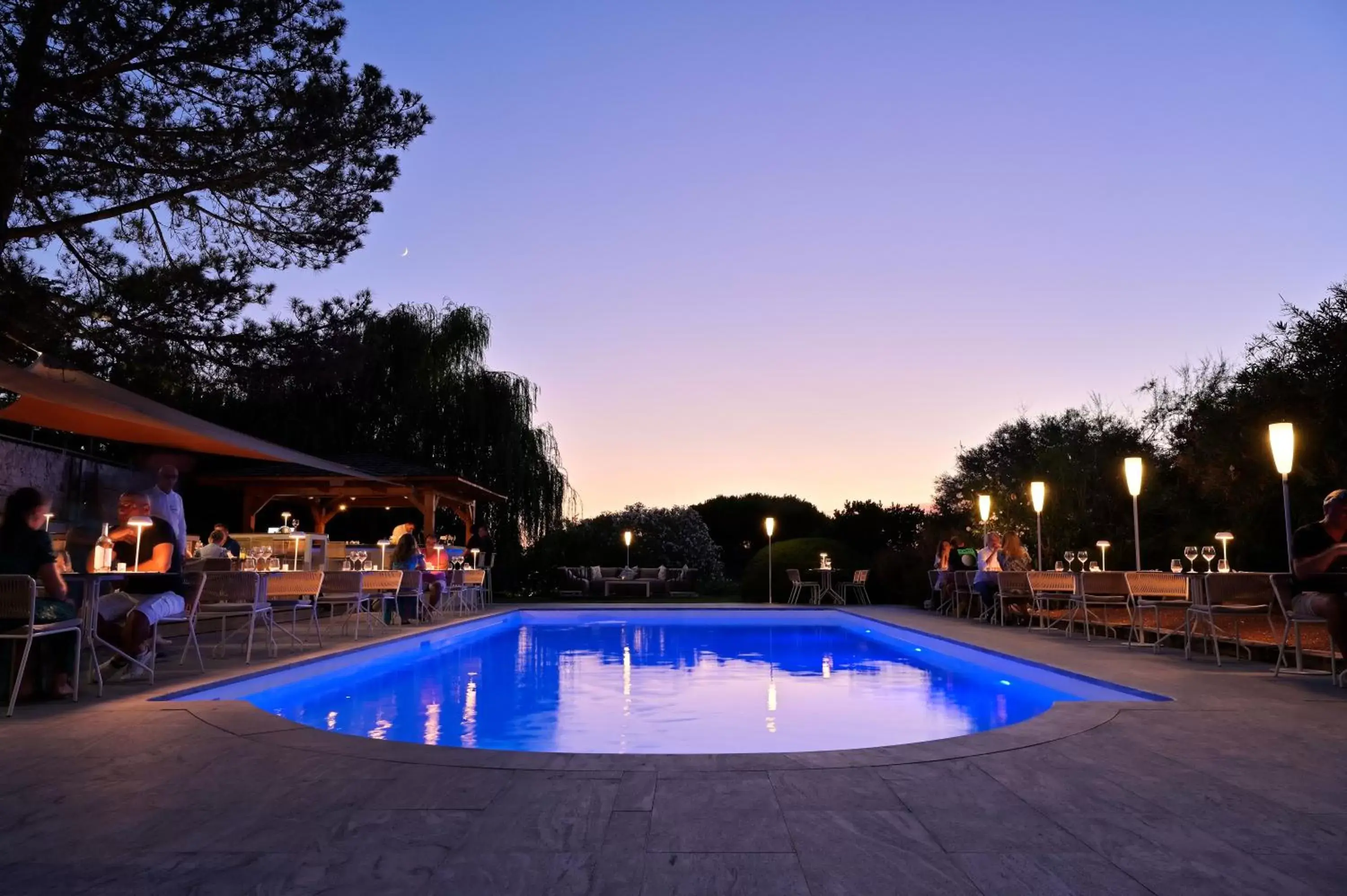 Night, Swimming Pool in Hotel Bartaccia