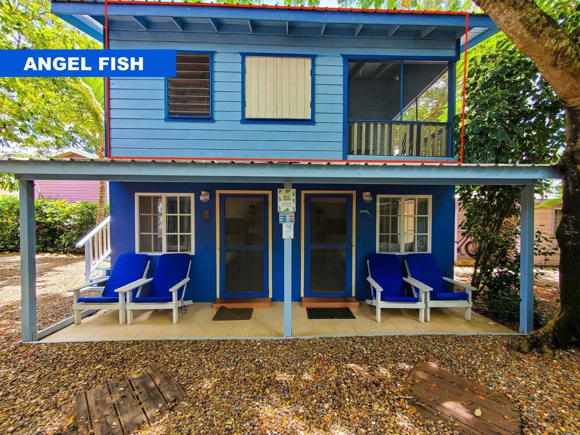 Facade/entrance in Placencia Villas