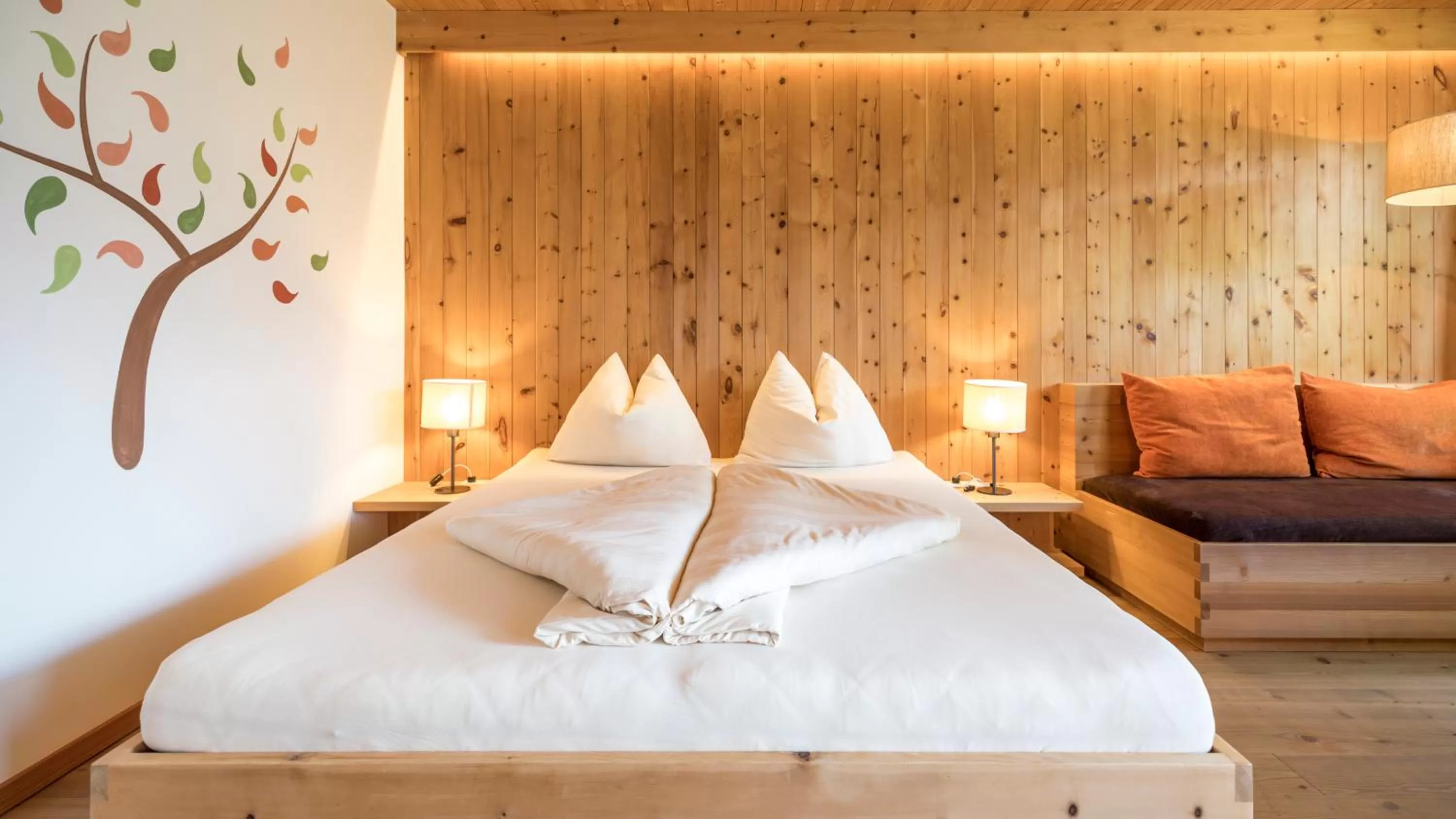 Bed in Biohotel theiner's garten