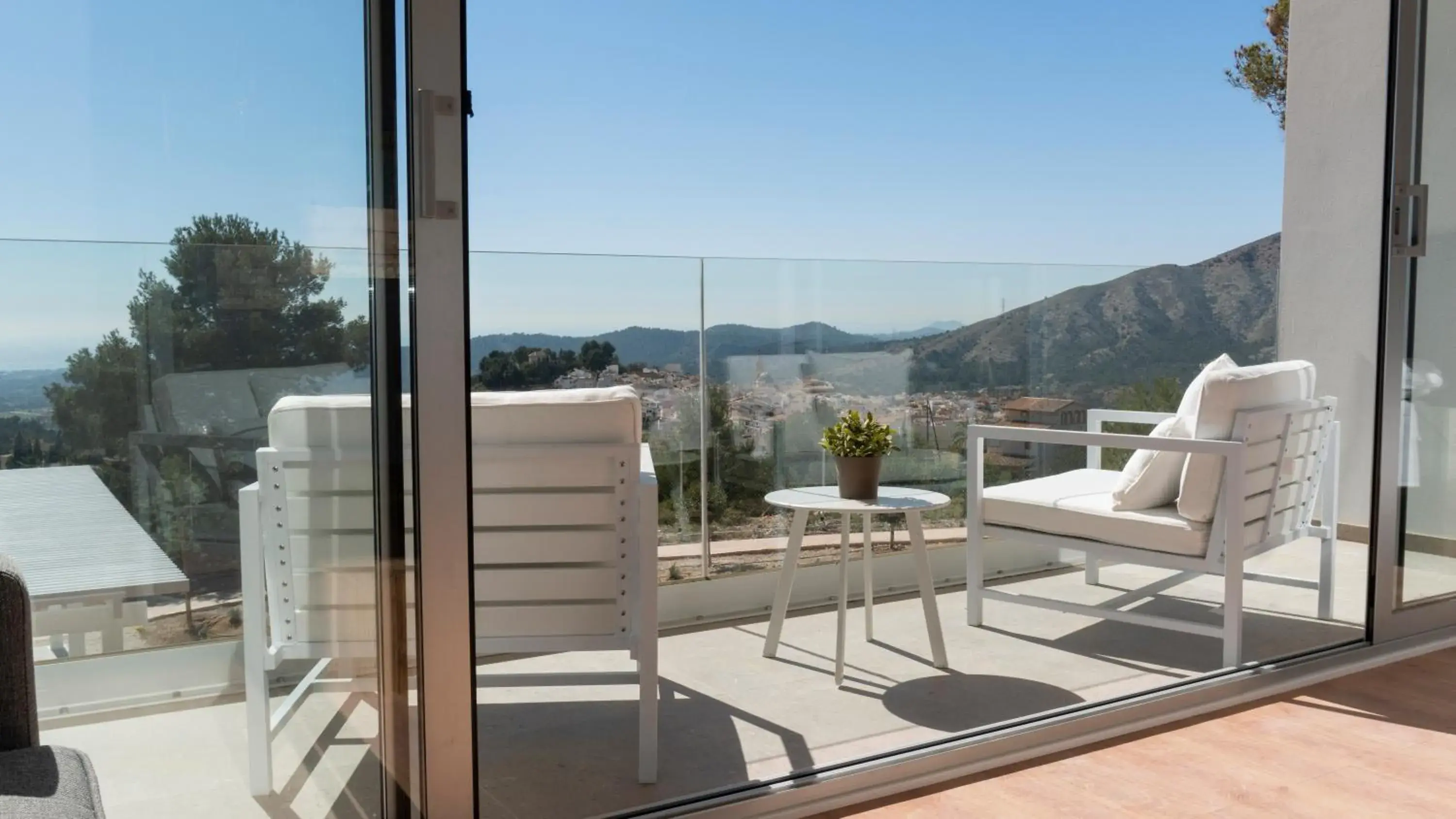 City view, Balcony/Terrace in Puig Campana Nature Suites Hotel & BTT