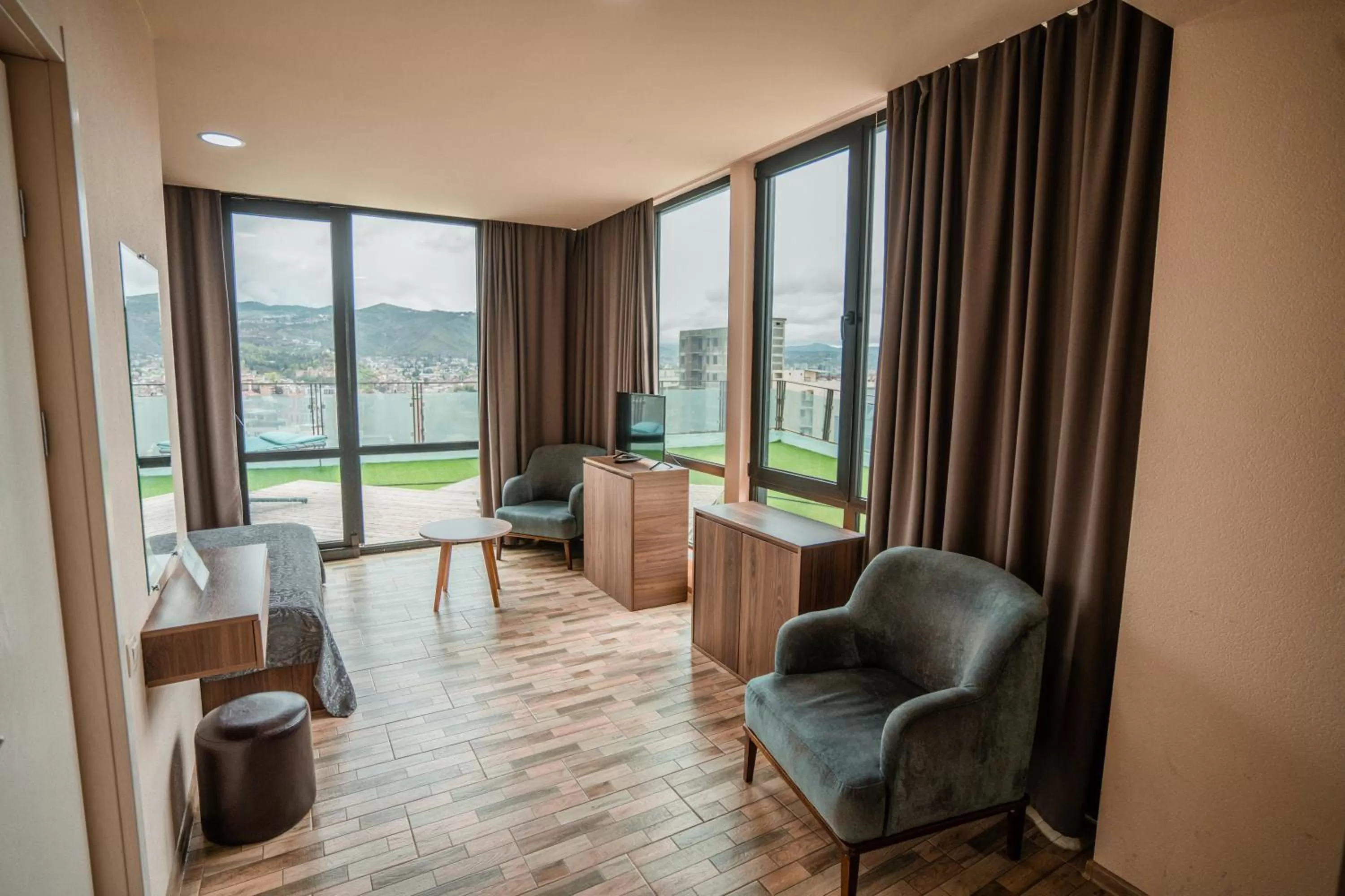 Living room in Hotel Grand View in Tbilisi