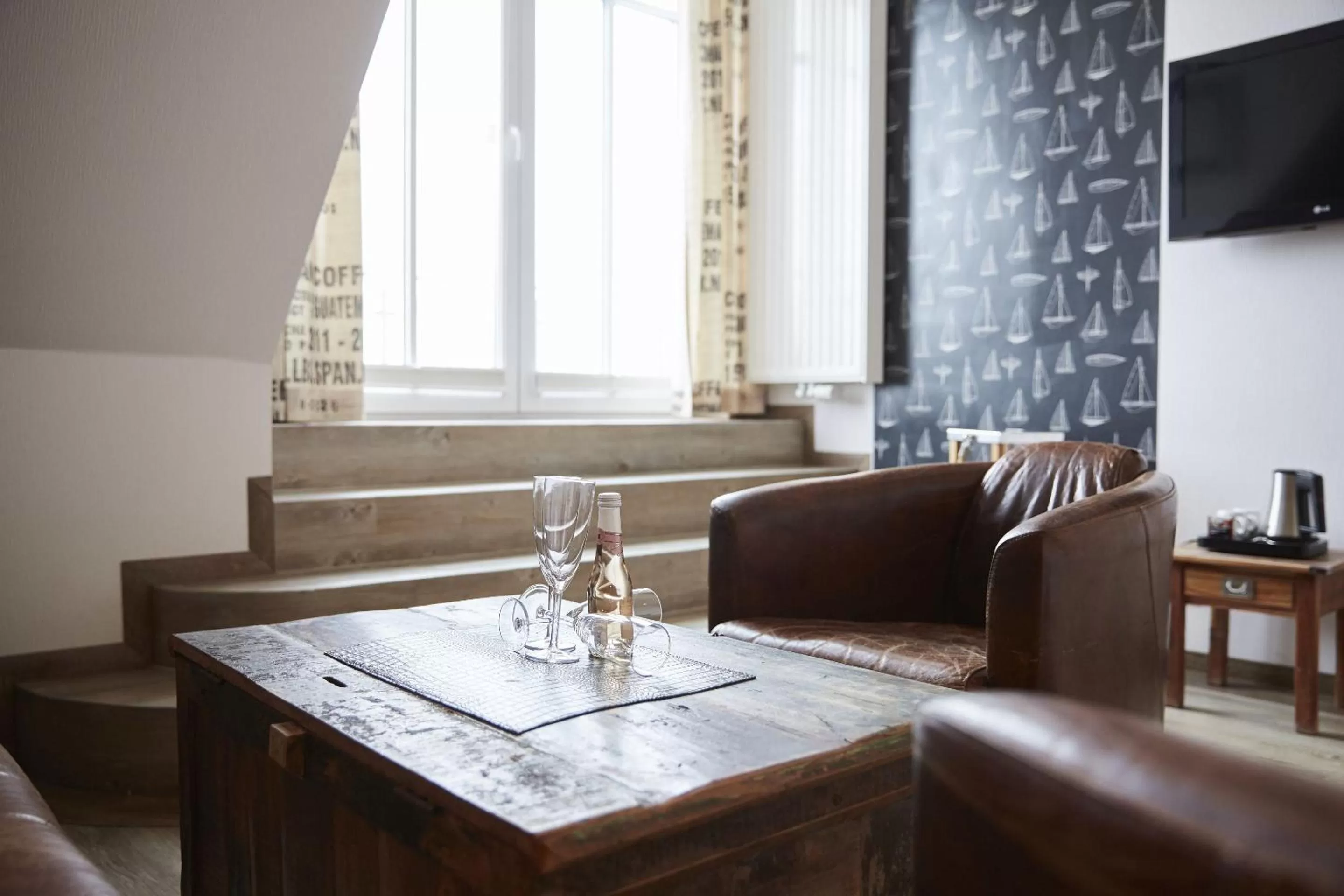 Living room in Bernstein-Hotel Bootshaus