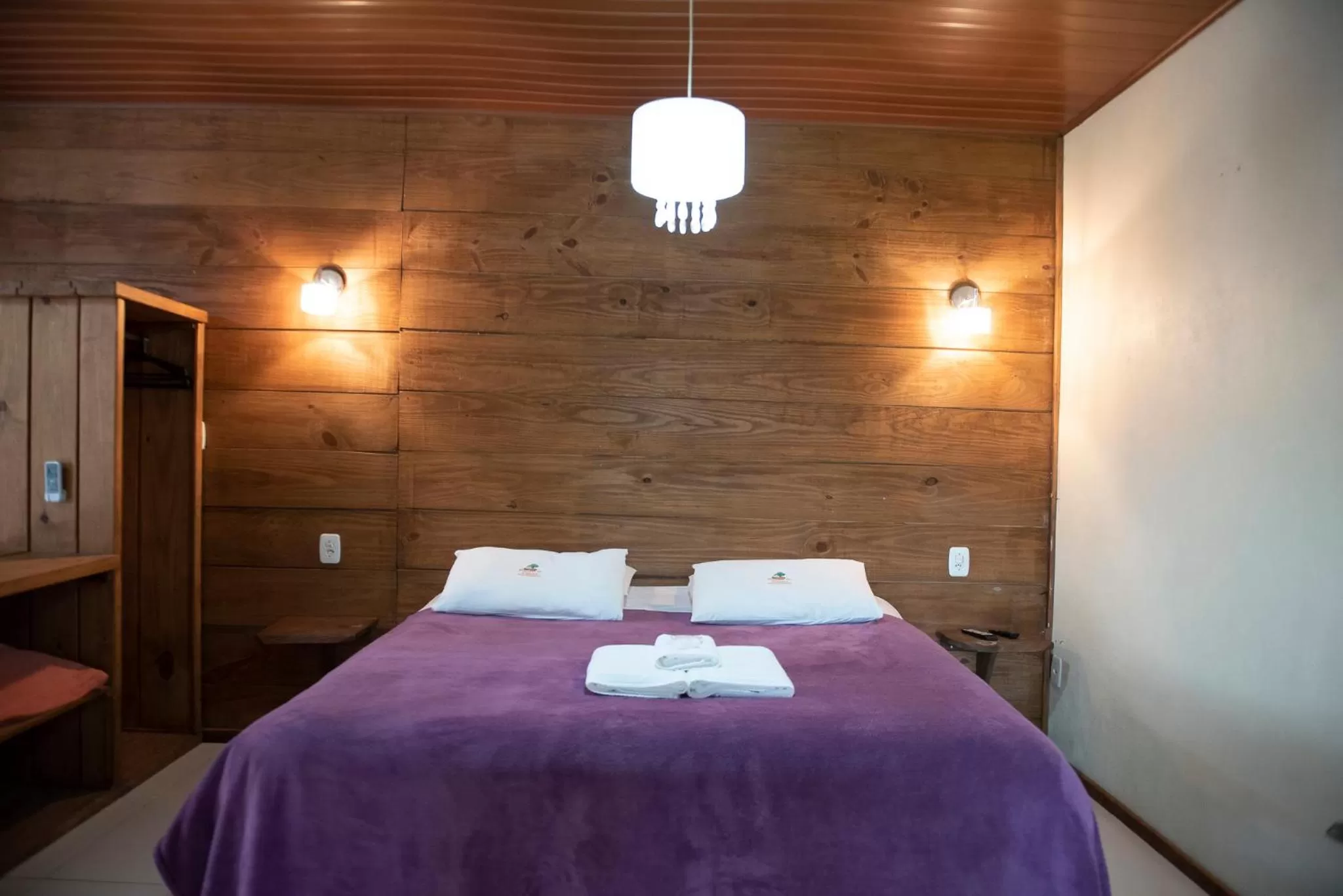 Bed in Pousada da Chacara