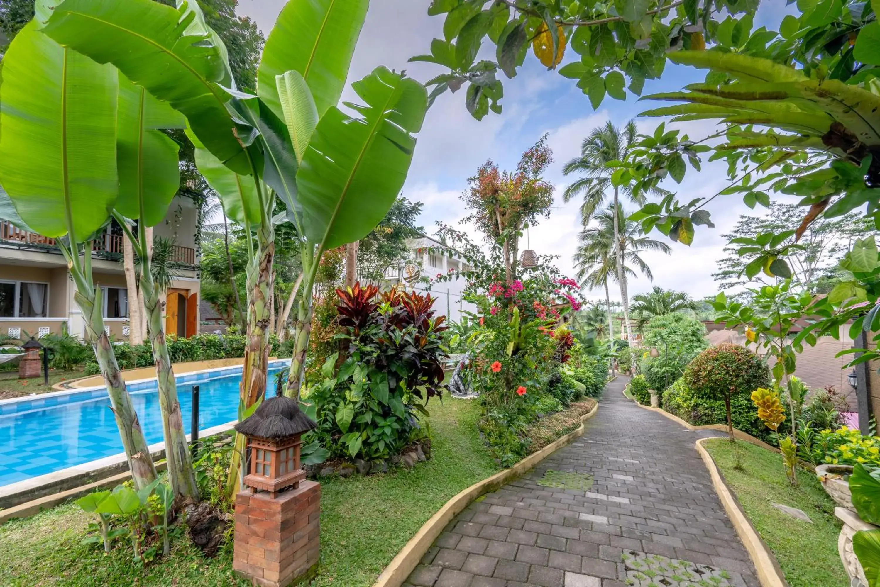 Garden, Swimming Pool in Ashoka Tree Resort at Tanggayuda