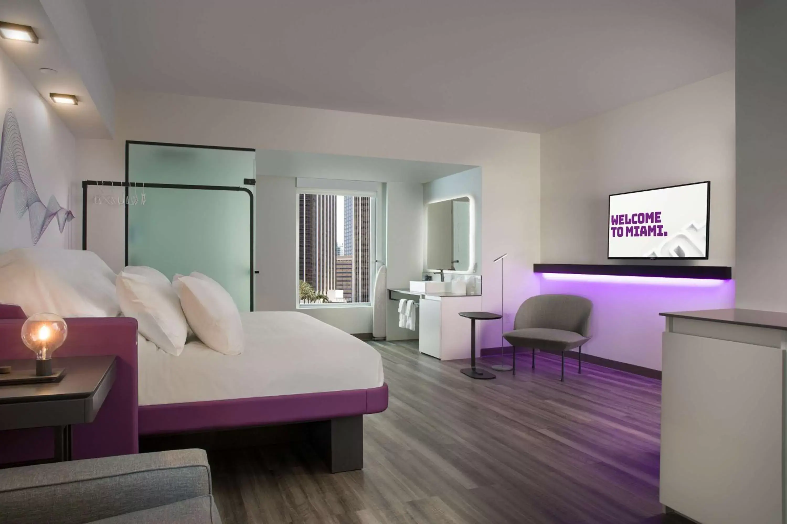 Photo of the whole room in YOTEL Miami