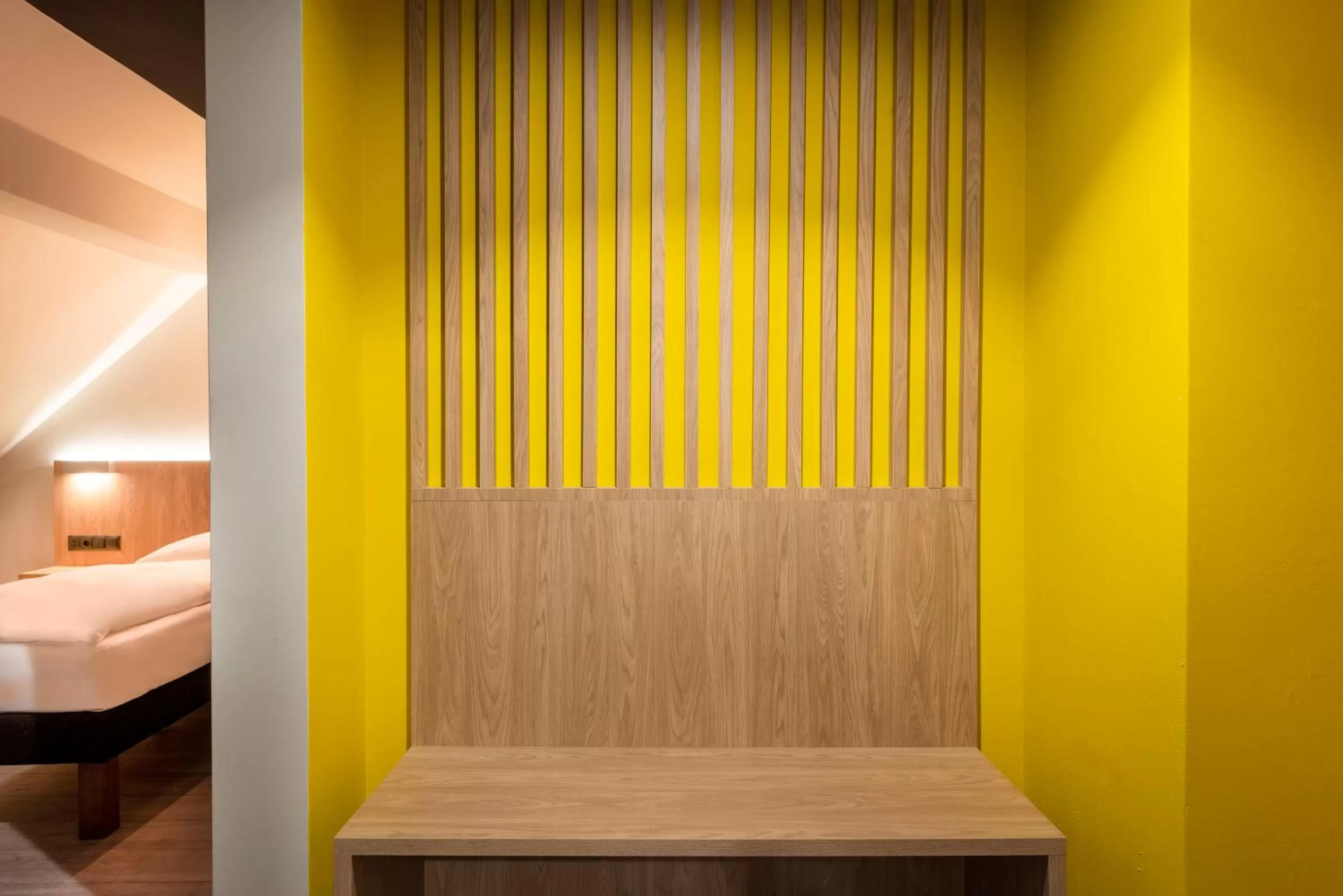 Decorative detail, Bed in ibis Styles Dresden Neustadt