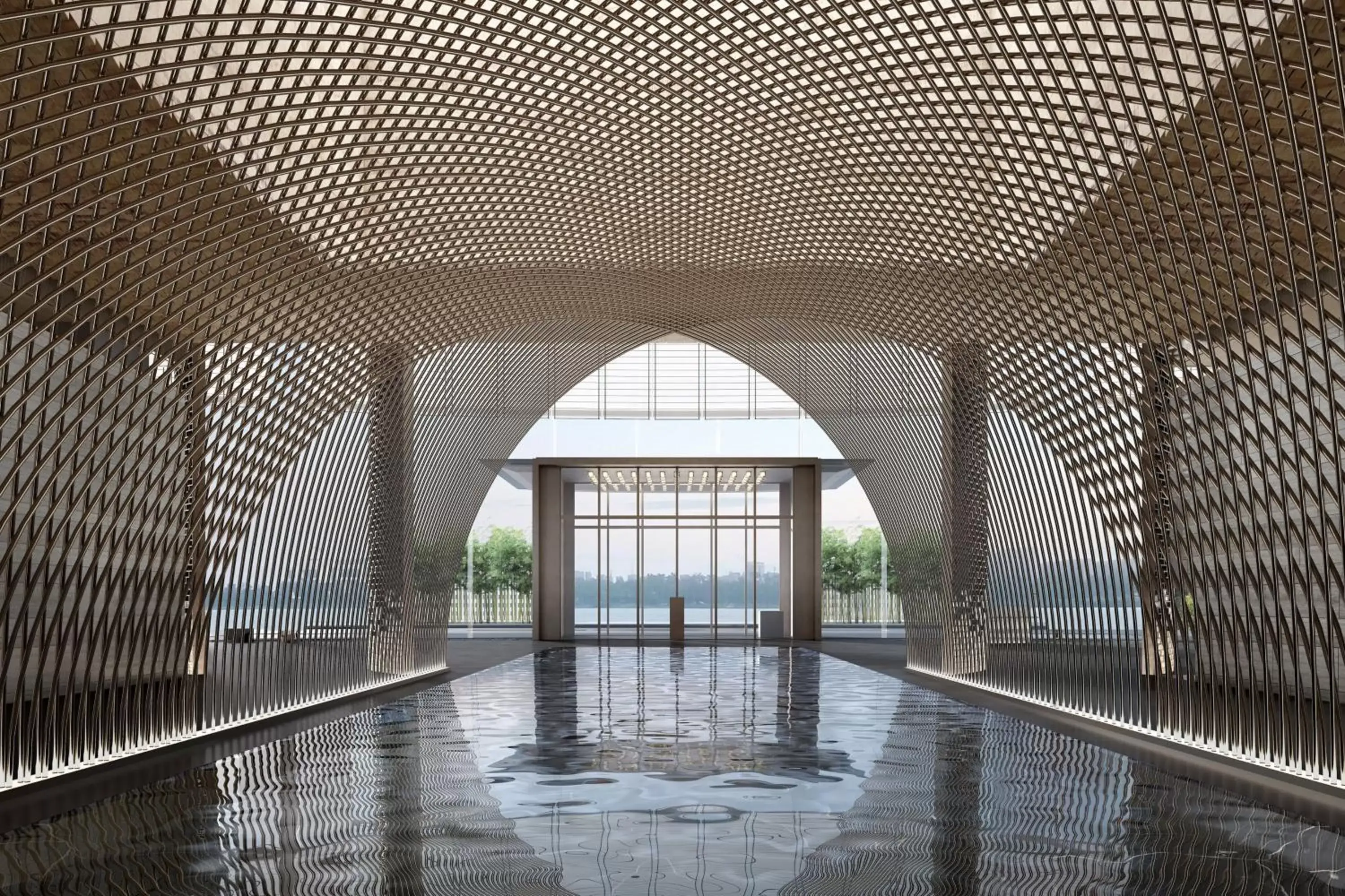 Lobby or reception, Swimming Pool in Nantong Marriott Hotel