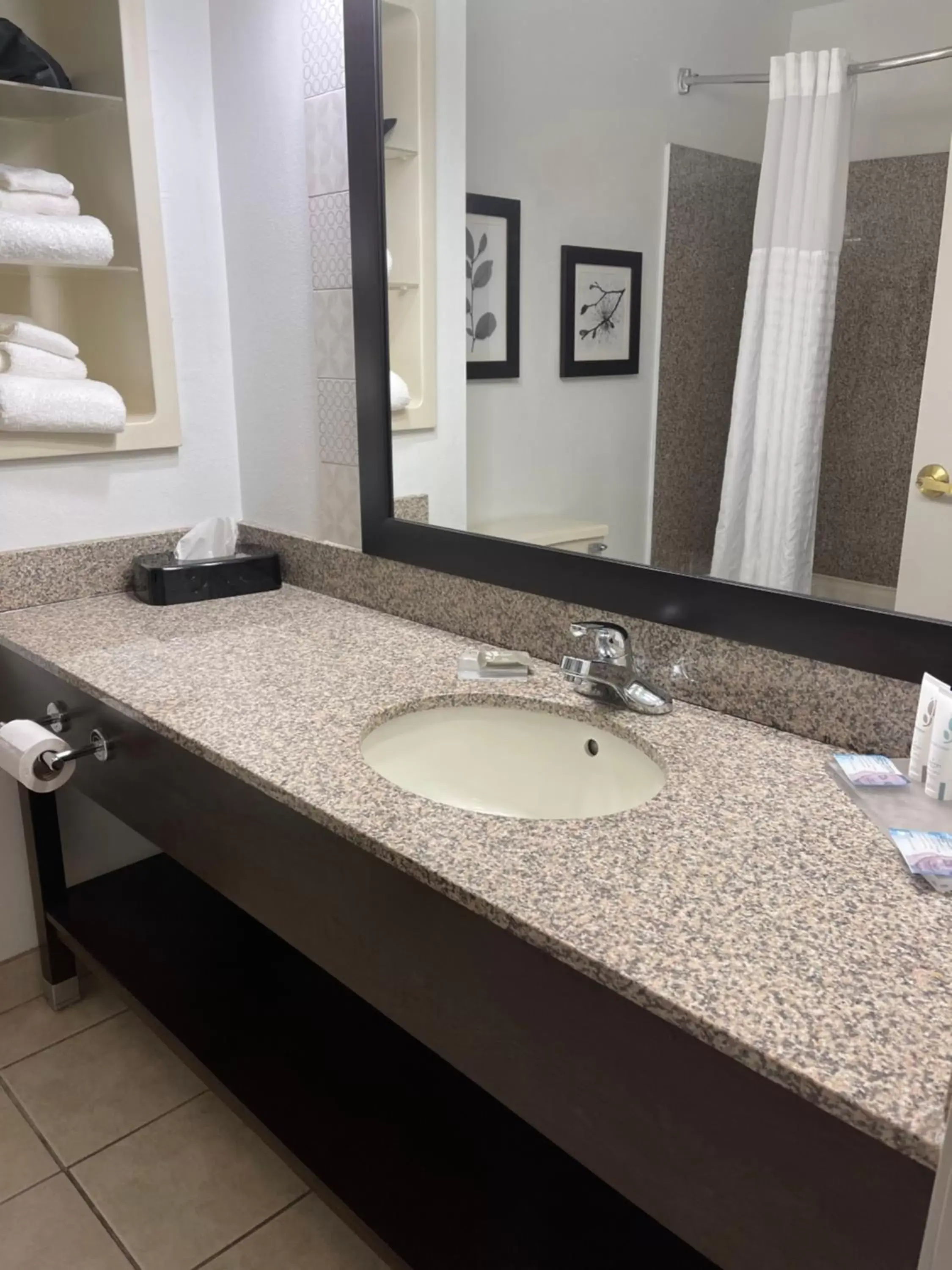 Bathroom in Country Inn & Suites by Radisson, Merrillville, IN