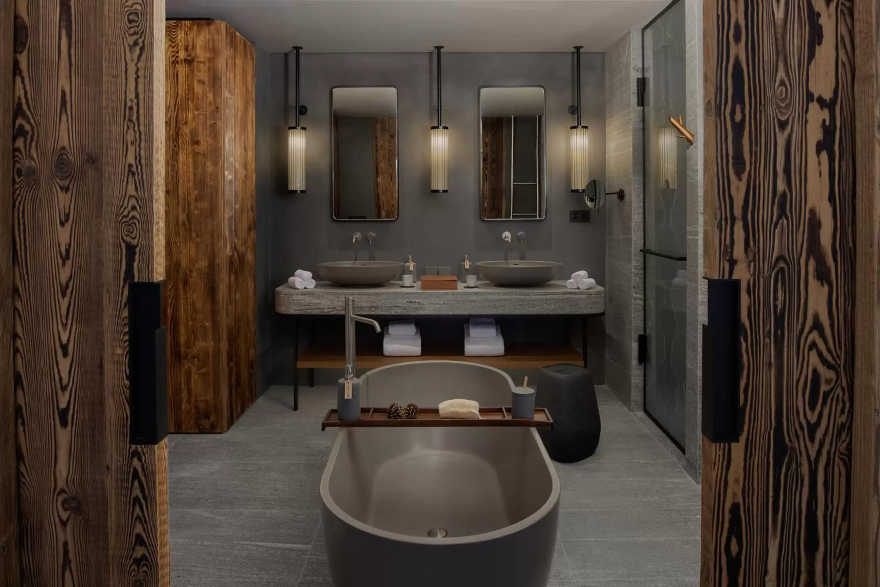 Bathroom in Six Senses Crans-Montana