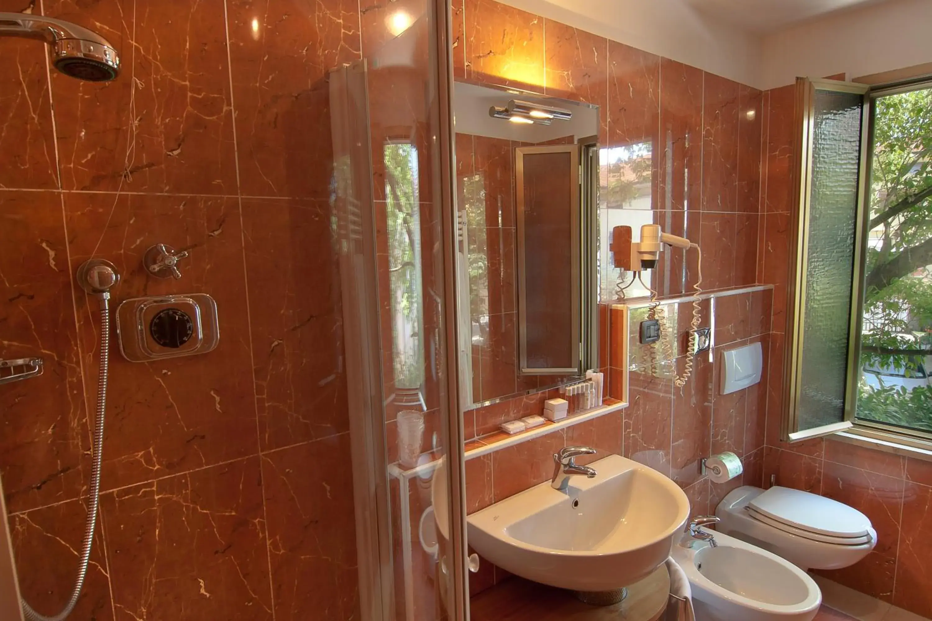 Shower, Bathroom in Albergo Celide