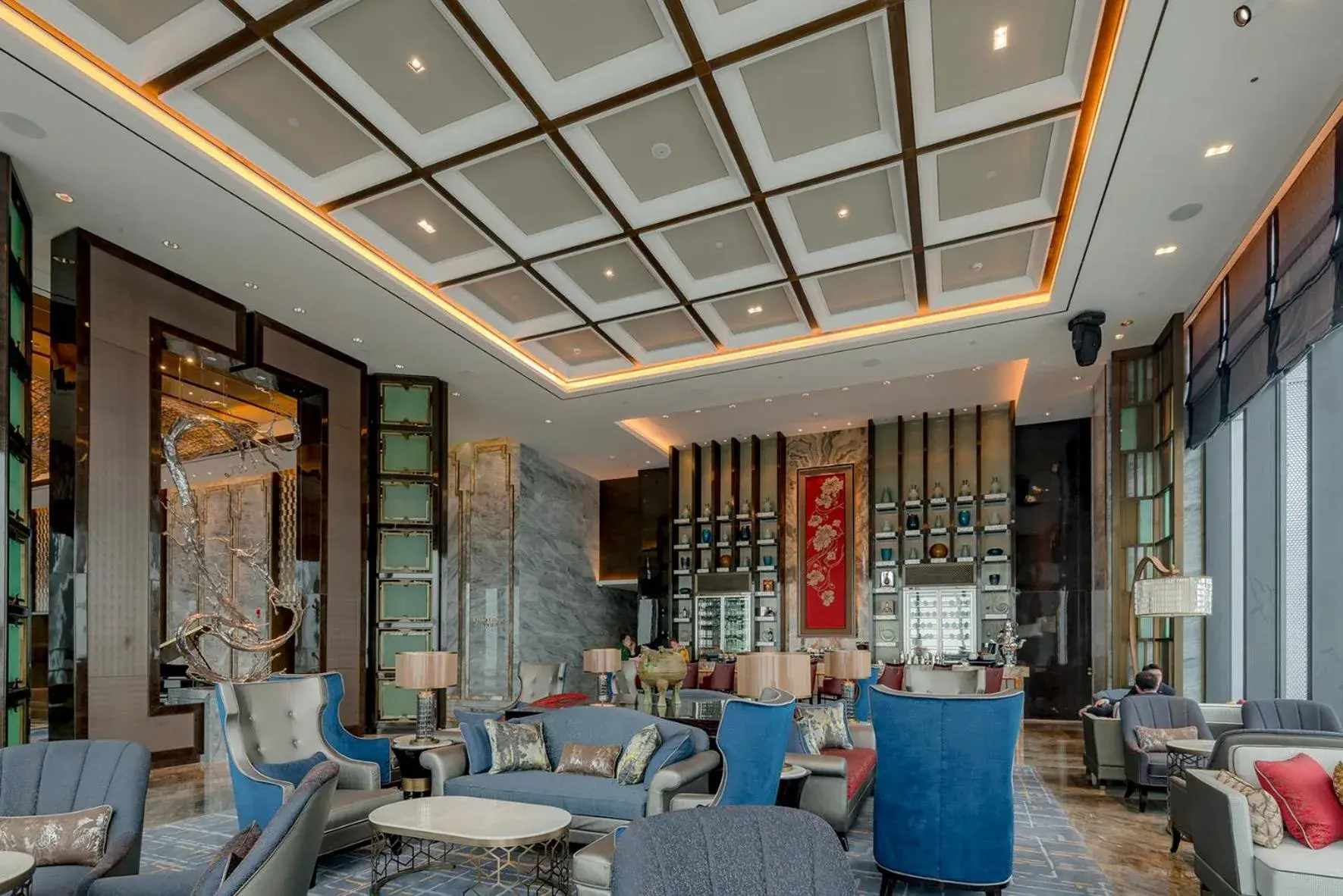 Lobby or reception, Restaurant/Places to Eat in Wanda Vista Zhengzhou