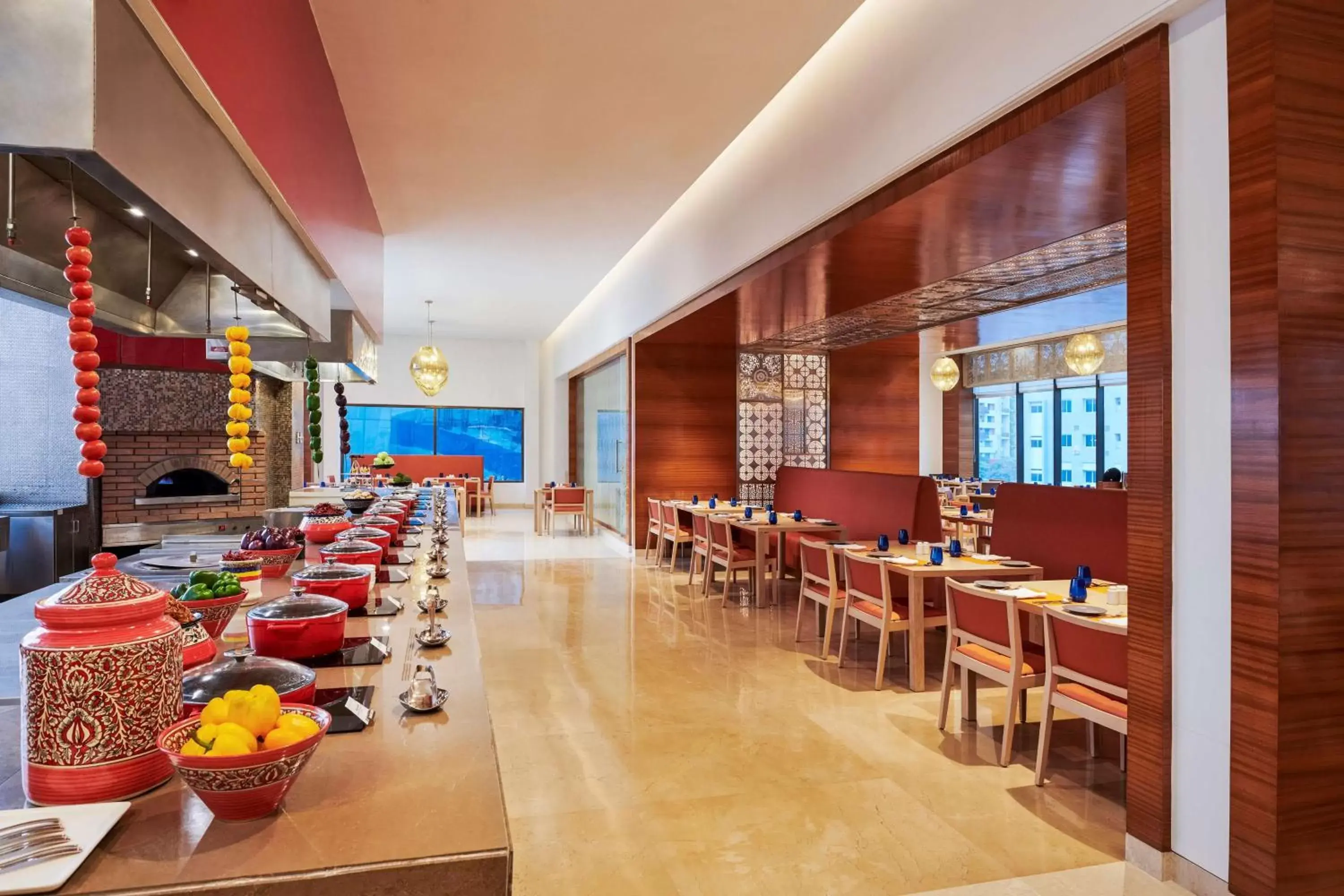 Dining area, Restaurant/Places to Eat in Hilton Garden Inn Lucknow