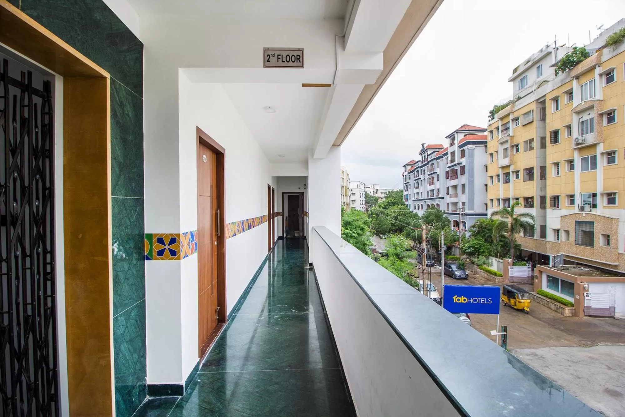 Balcony/Terrace in FabHotel Limestone Suites -750M from Yashoda Hospitals, Somajiguda