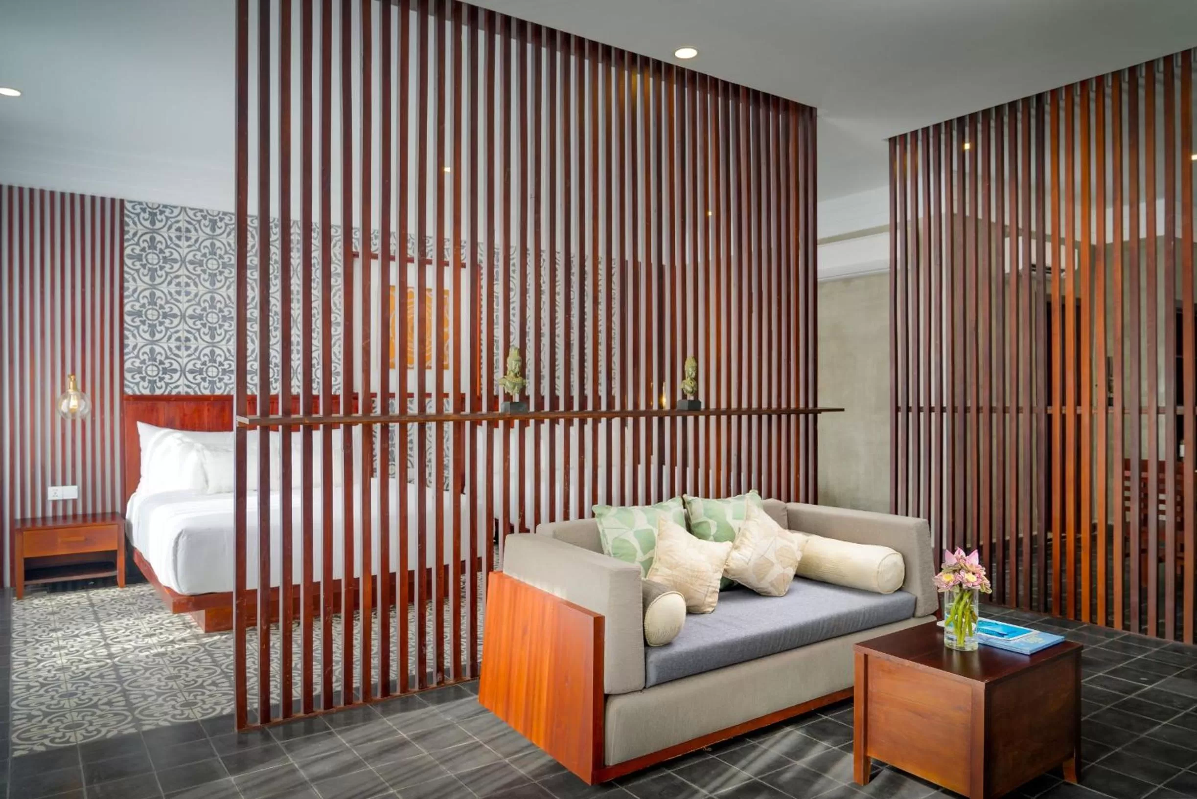 Bed in Sabara Angkor Resort & Spa