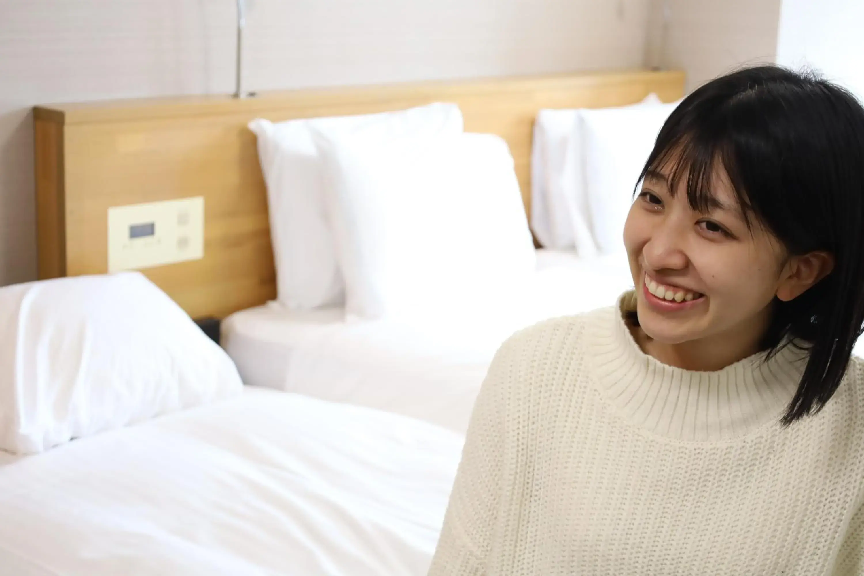 Bed in Hatago Nagomi Hot Spring Hotel