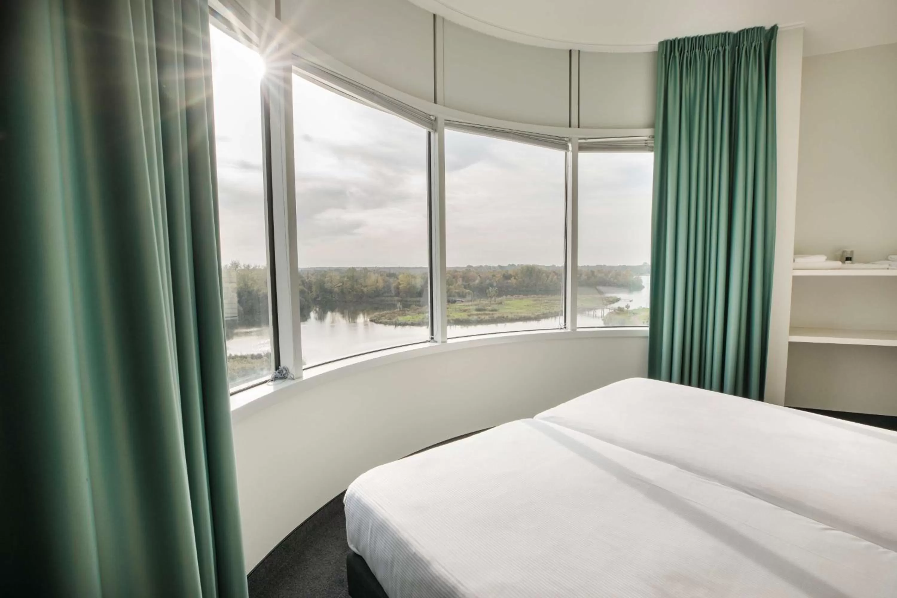 View (from property/room), Bed in Flonk Hotel Groningen Zuid, BW Signature Collection