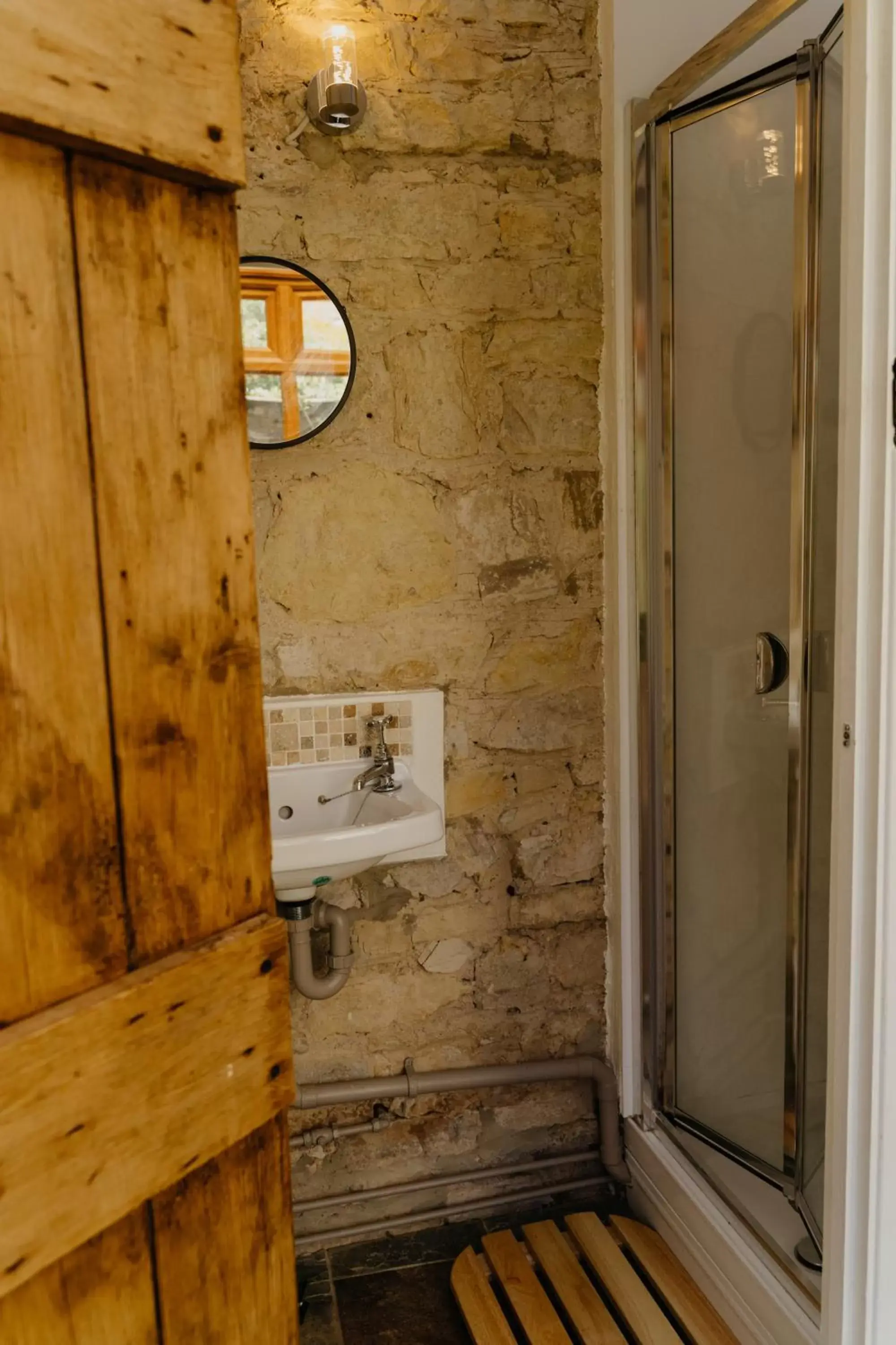Shower, Bathroom in Little England Retreats - Cottage, Yurt and Shepherd Huts
