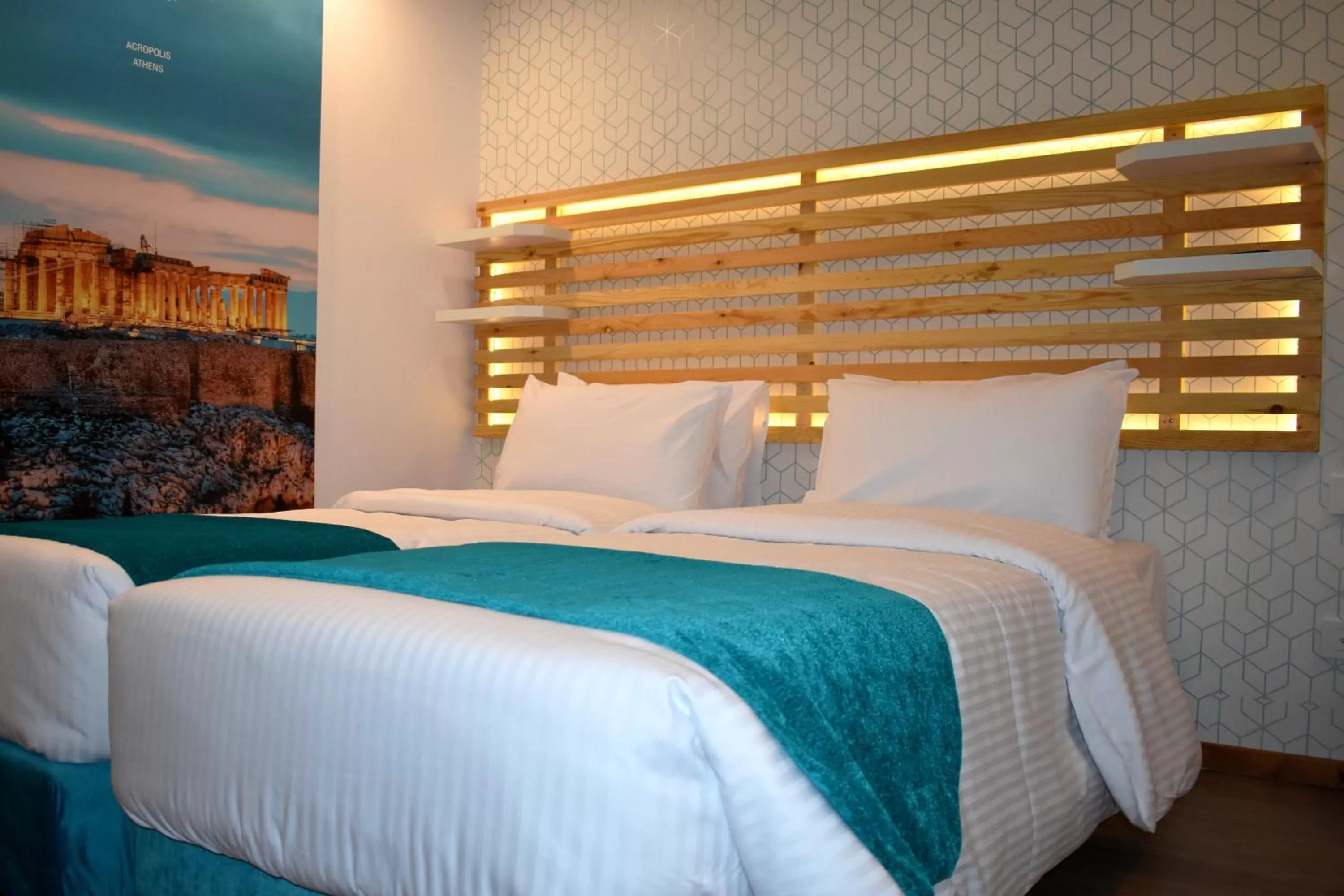 Bed in Athenian Montaza Hotel