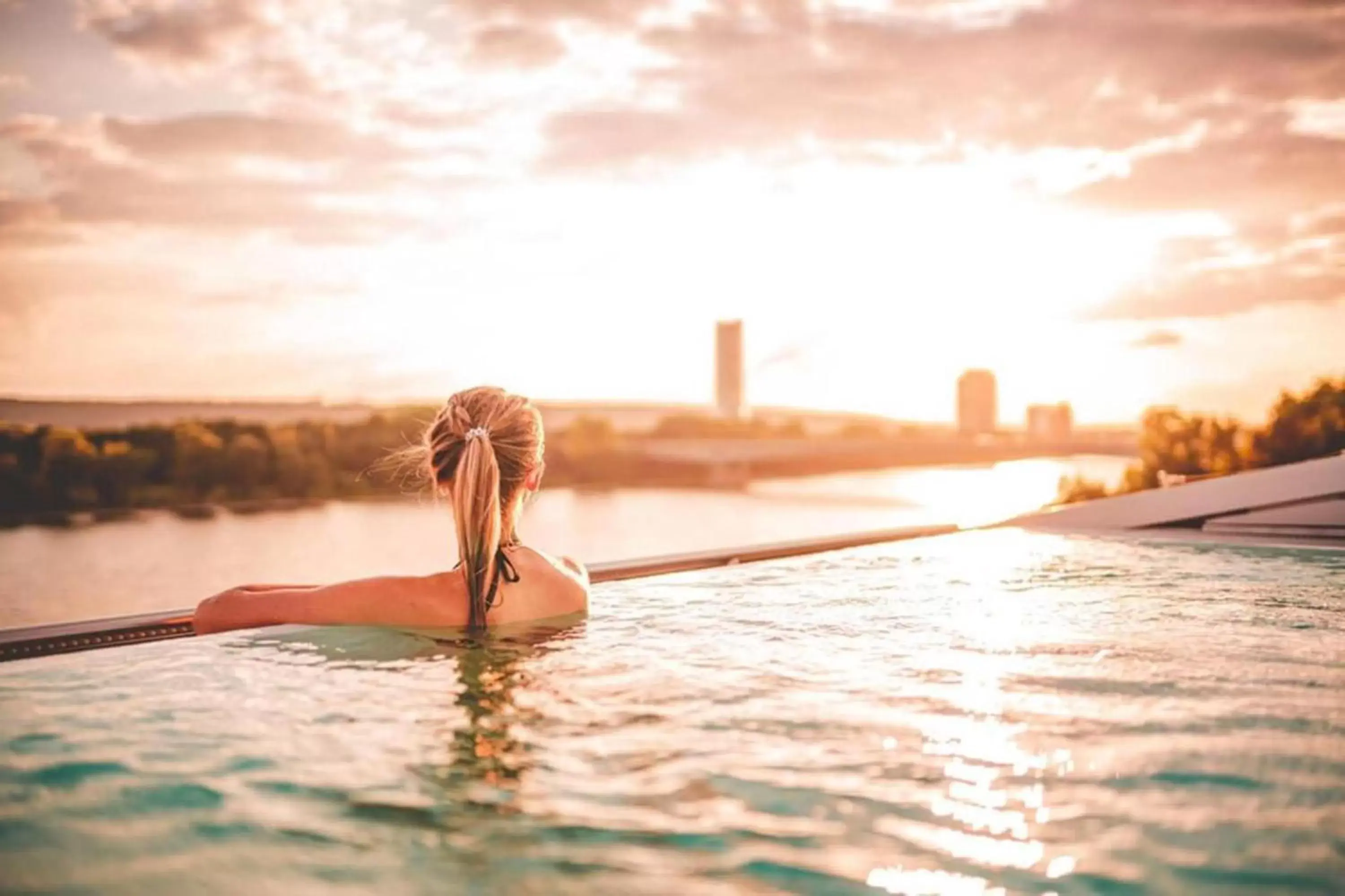 River view, Swimming Pool in Kameha Grand Bonn