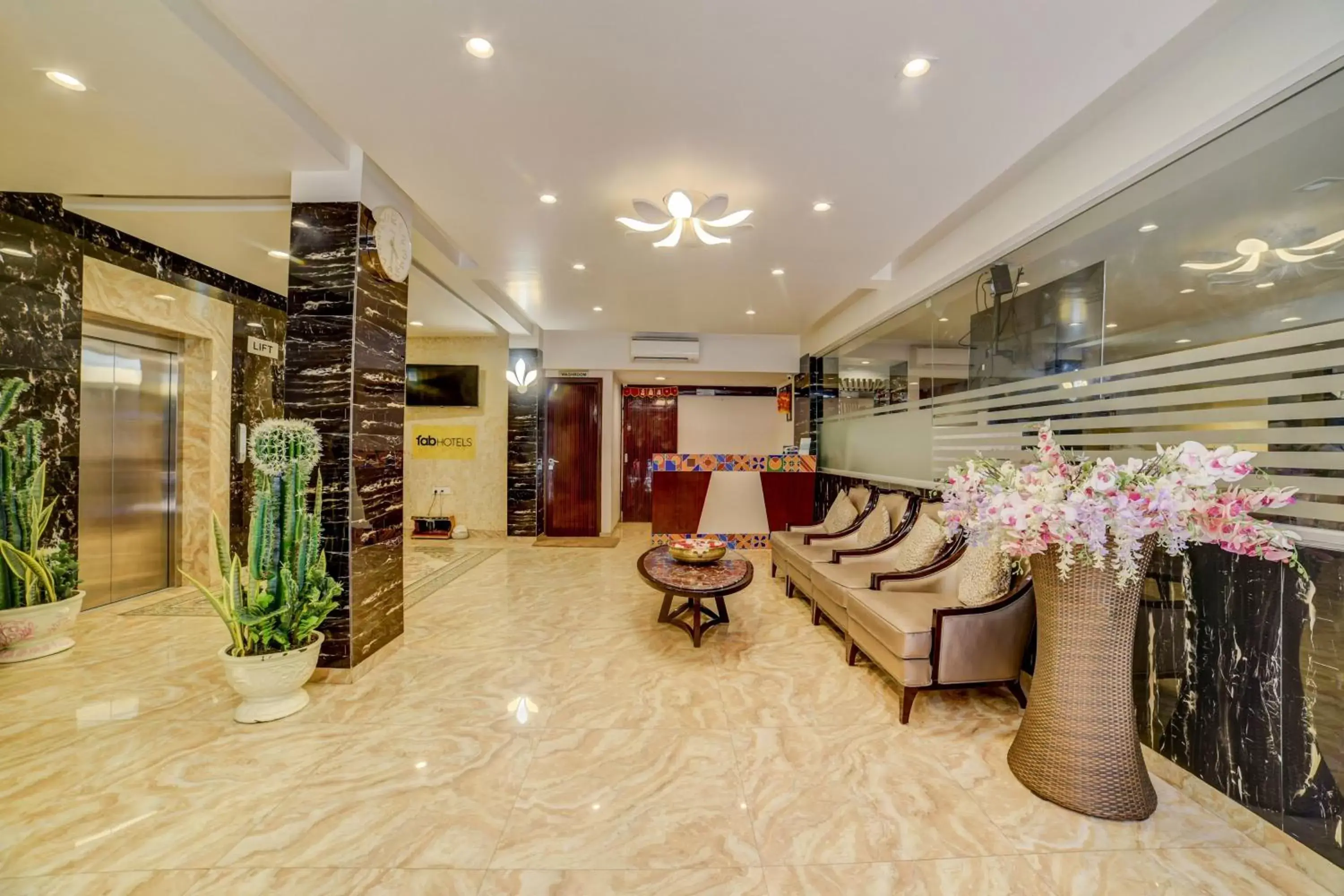 Lobby or reception, Lobby/Reception in FabHotel Prime Sarala Crown With Pool, Calangute Beach