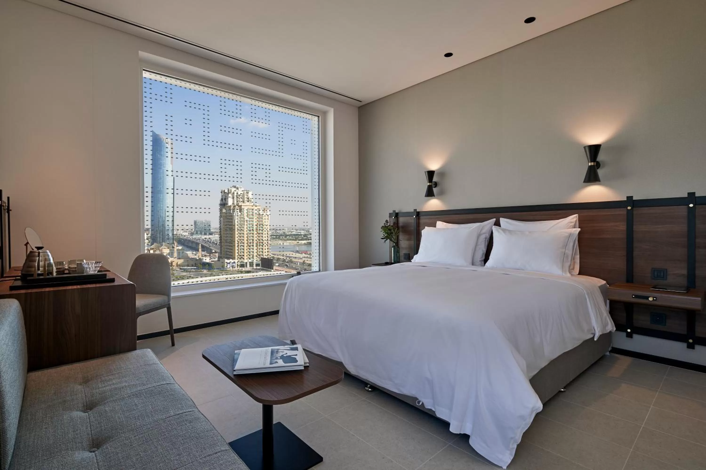 Bed in FORM Hotel Al Jaddaf, Dubai, a Member of Design Hotels