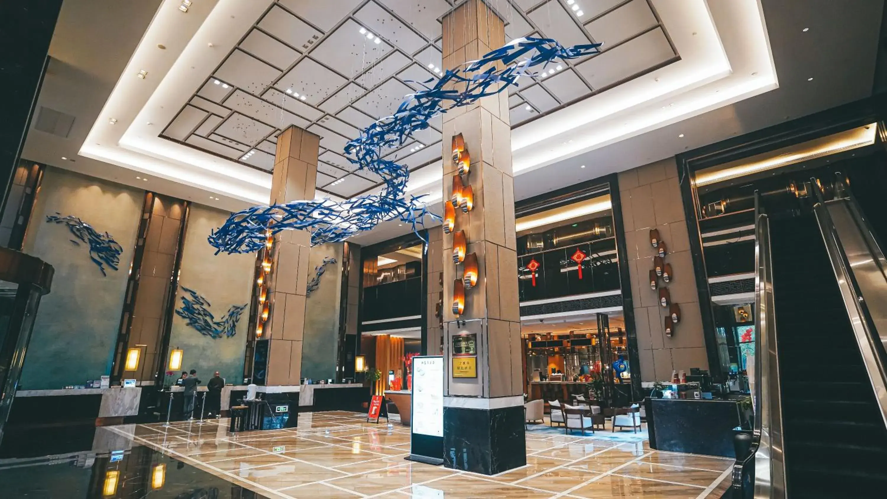 Lobby or reception in DoubleTree By Hilton Ningbo Beilun Lobby or reception in DoubleTree By Hilton Ningbo Beilun