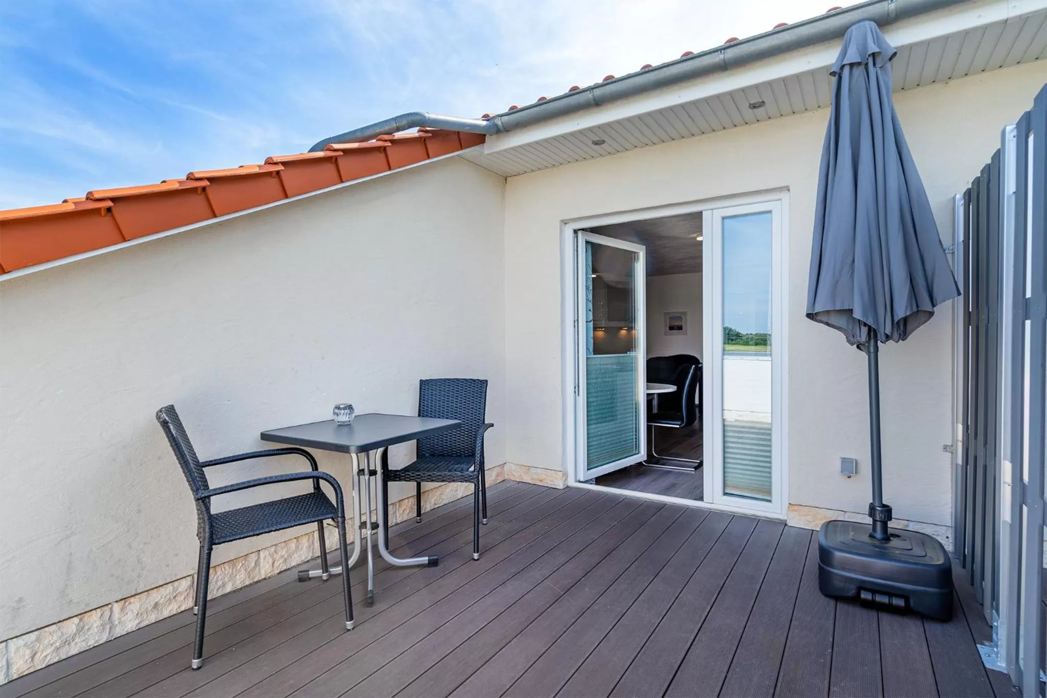 Balcony/Terrace in Villa Moorstern am Badesee Tannenhausen