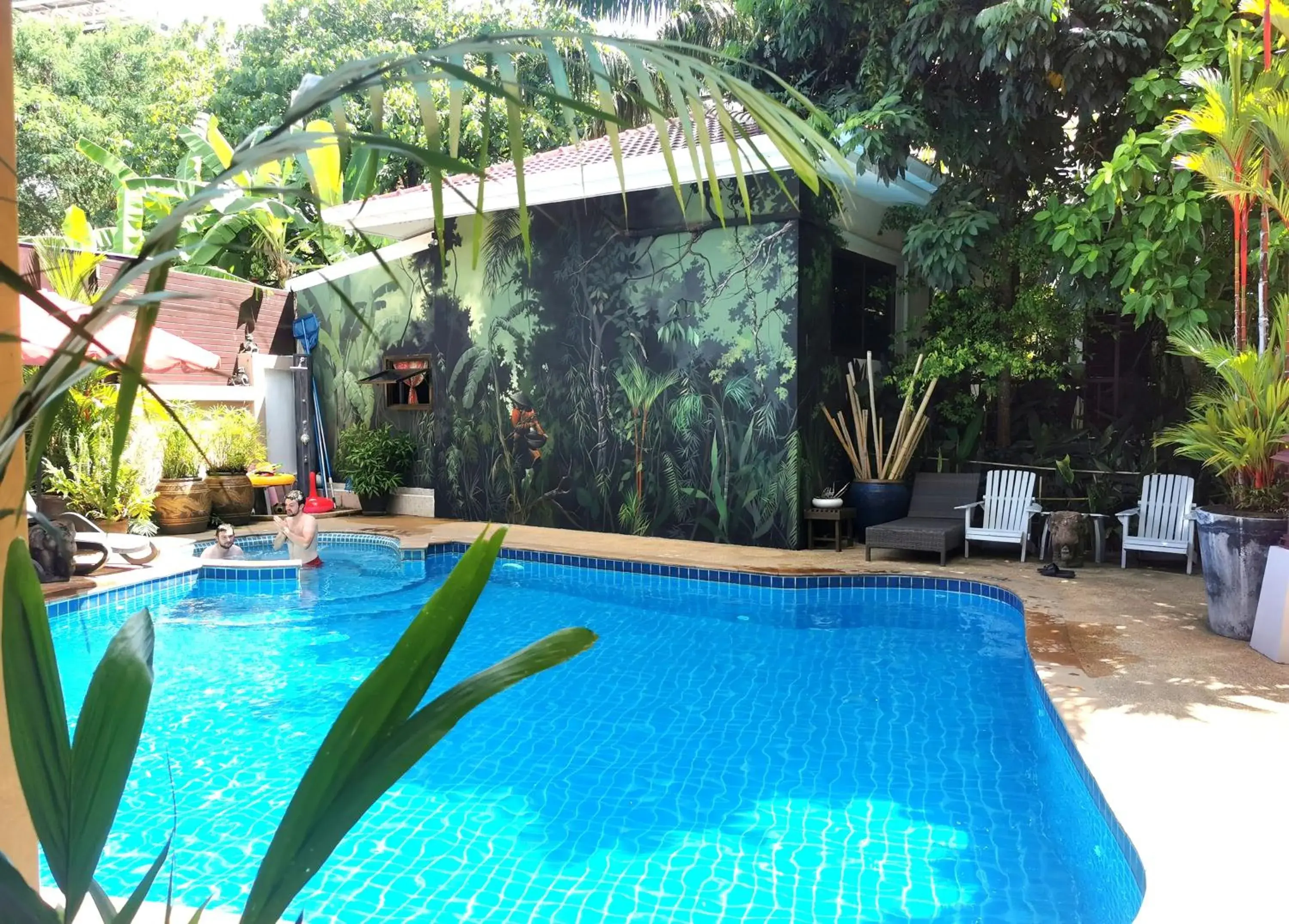 Garden, Swimming Pool in Baan Sukreep Resort