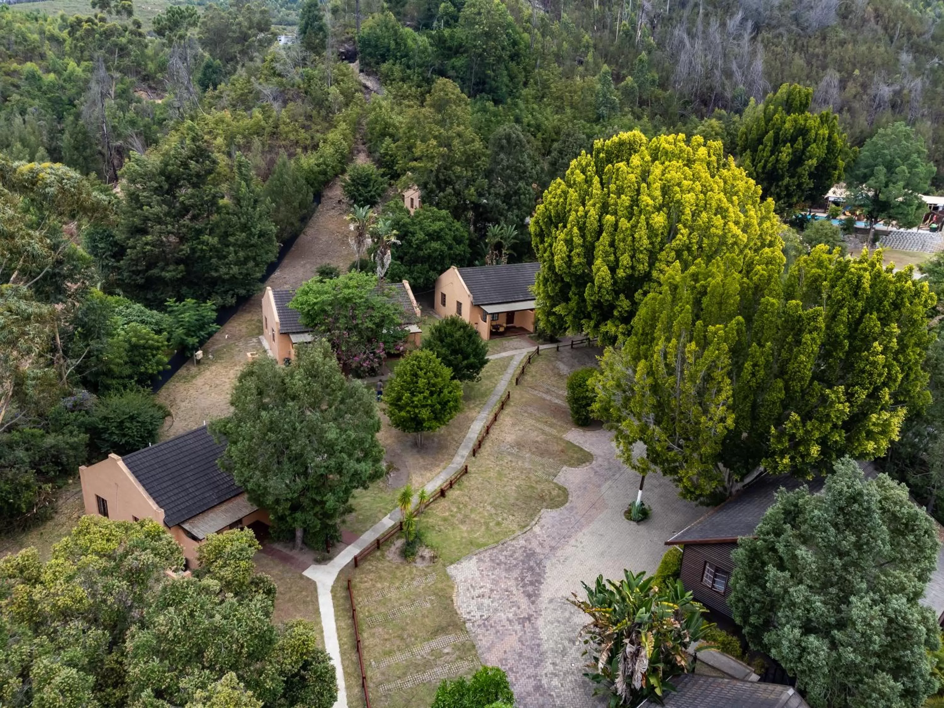 Bird's eye view in Gooderson Knysna Chalets
