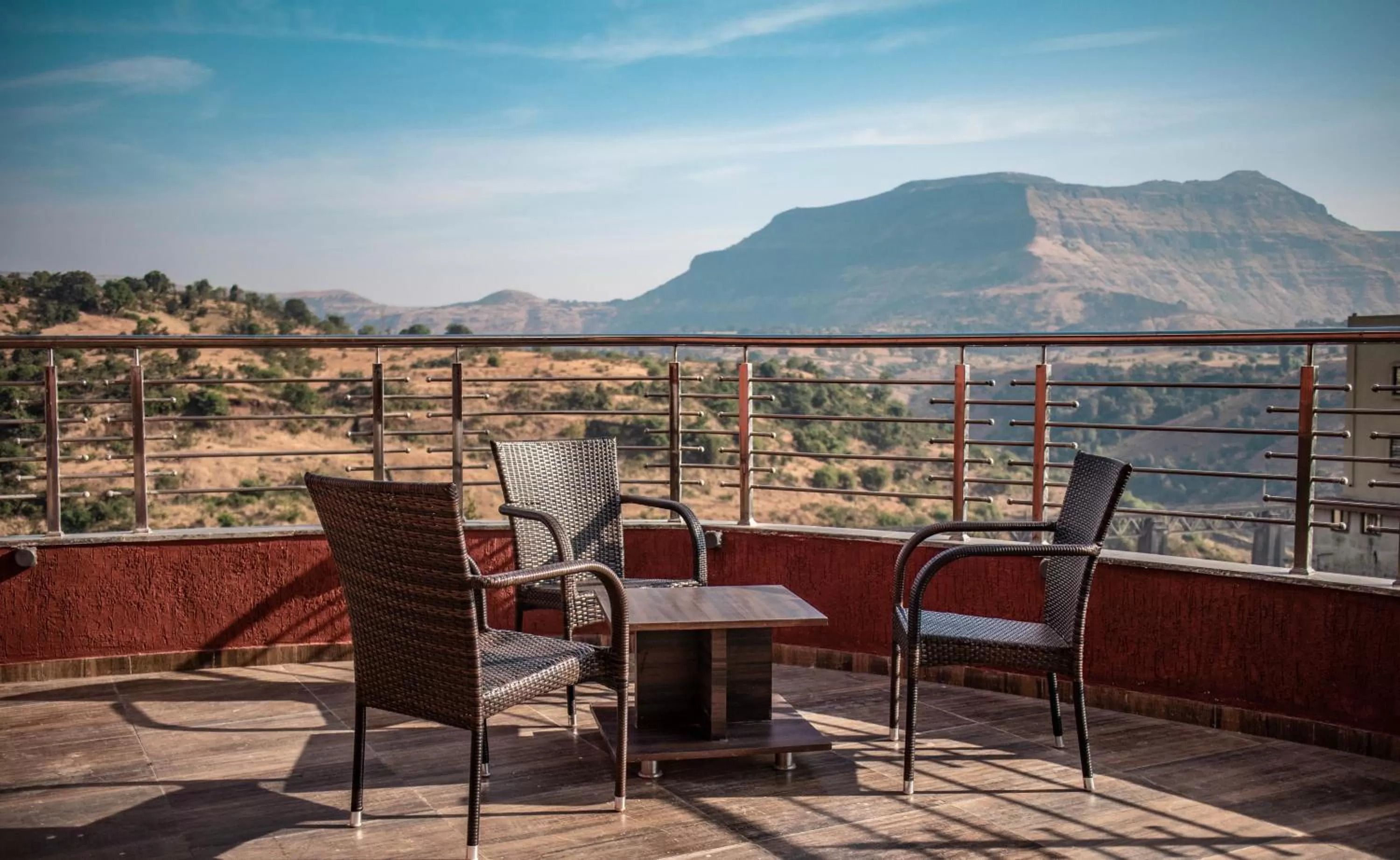 Balcony/Terrace in Pooja Villa Suites-Rooms and Pool, Igatpuri
