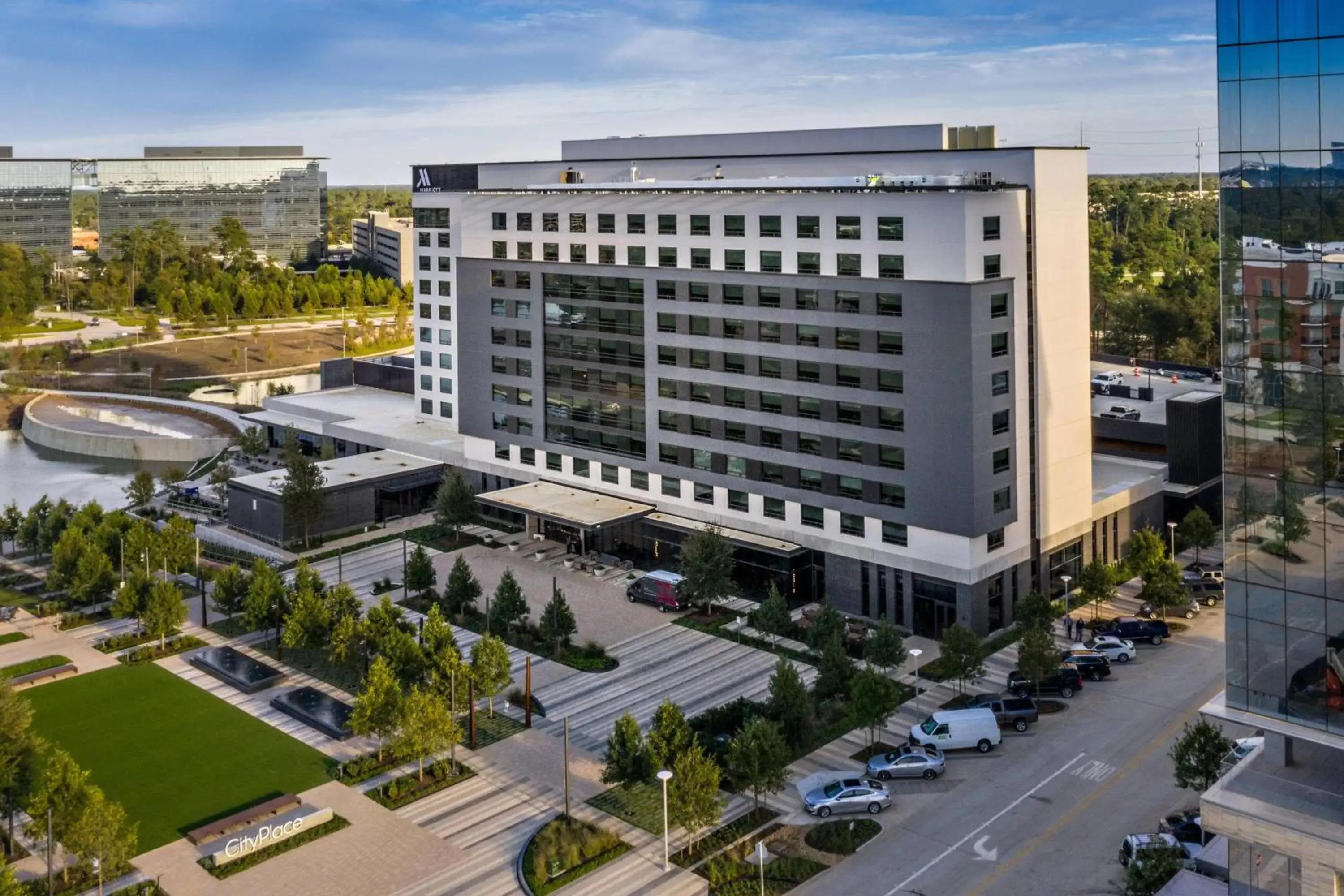 Property building in Houston CityPlace Marriott at Springwoods Village