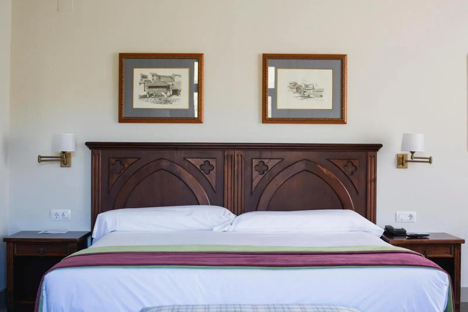 Decorative detail, Bed in Parador de Cangas de Onís Decorative detail, Bed in Parador de Cangas de Onís