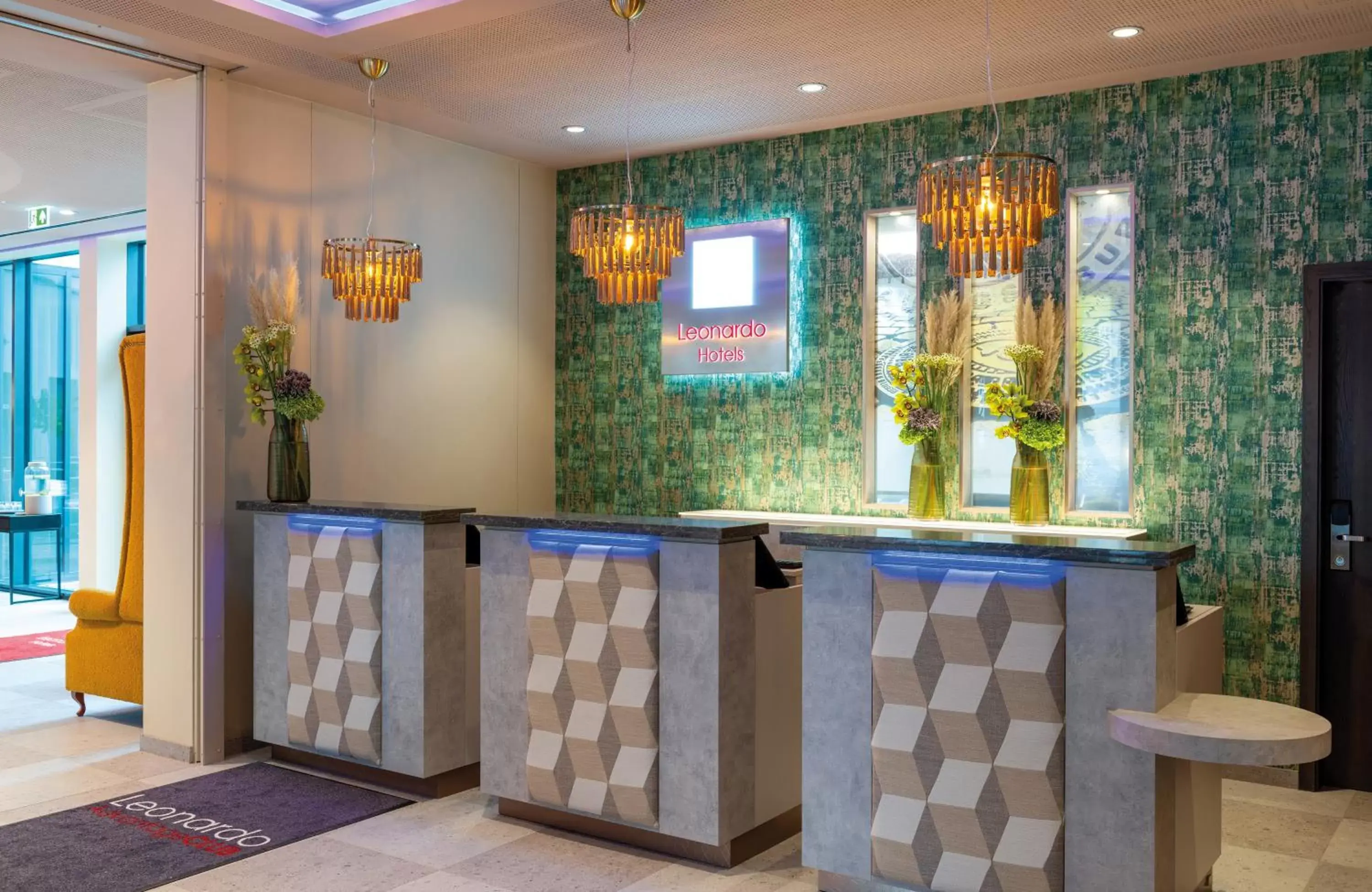 Lobby or reception in Leonardo Hotel Augsburg Lobby or reception in Leonardo Hotel Augsburg