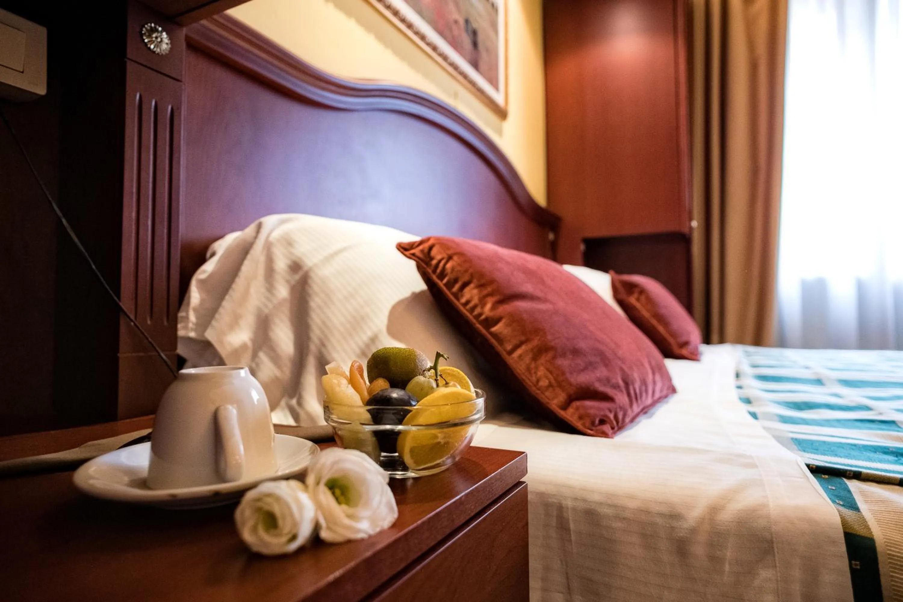 Decorative detail, Bed in Grand Hotel Italia