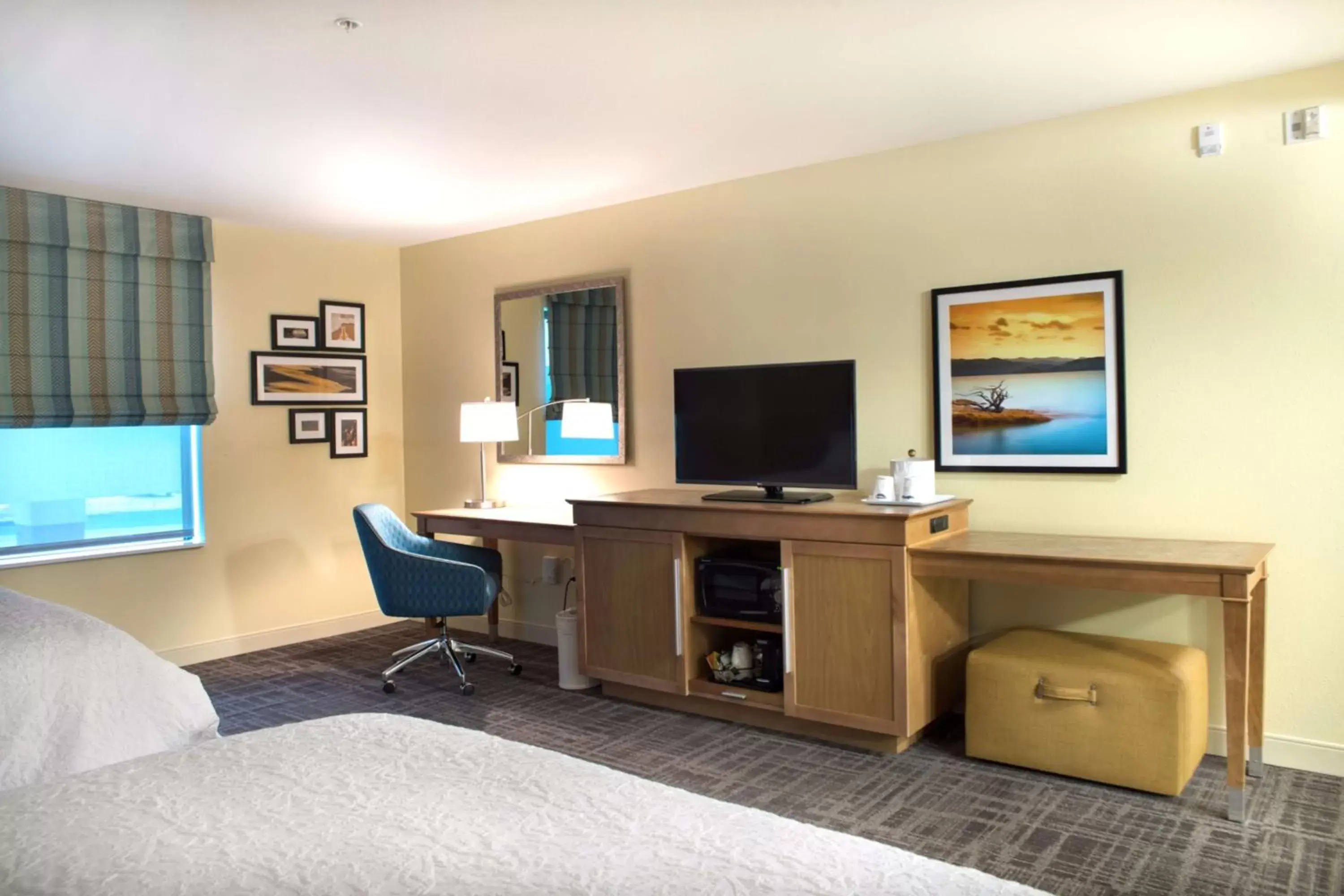 Bedroom, TV/Entertainment Center in Hampton Inn & Suites Big Rapids, Mi