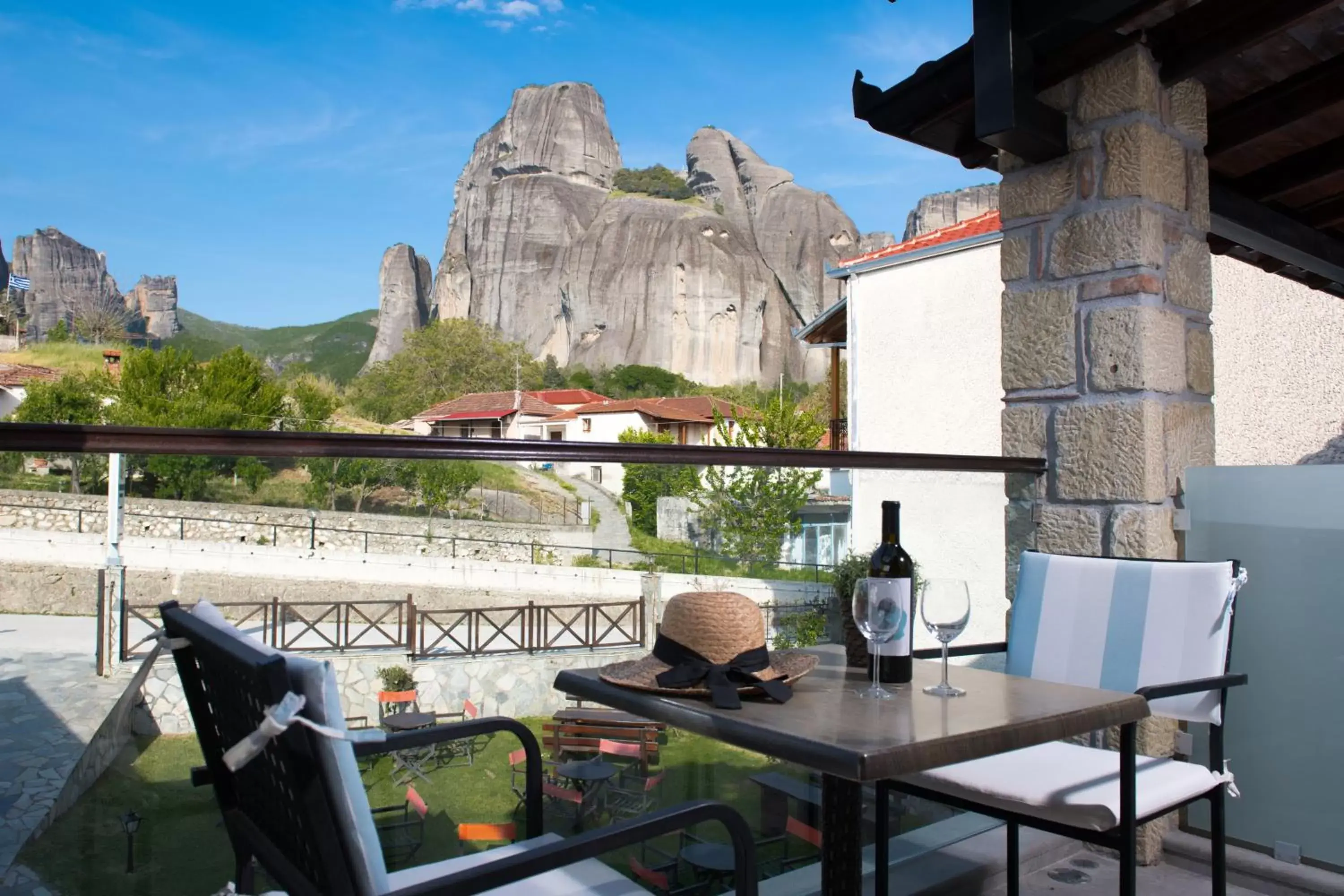 Balcony/Terrace in Tsikeli Boutique Hotel Meteora - Adults Friendly