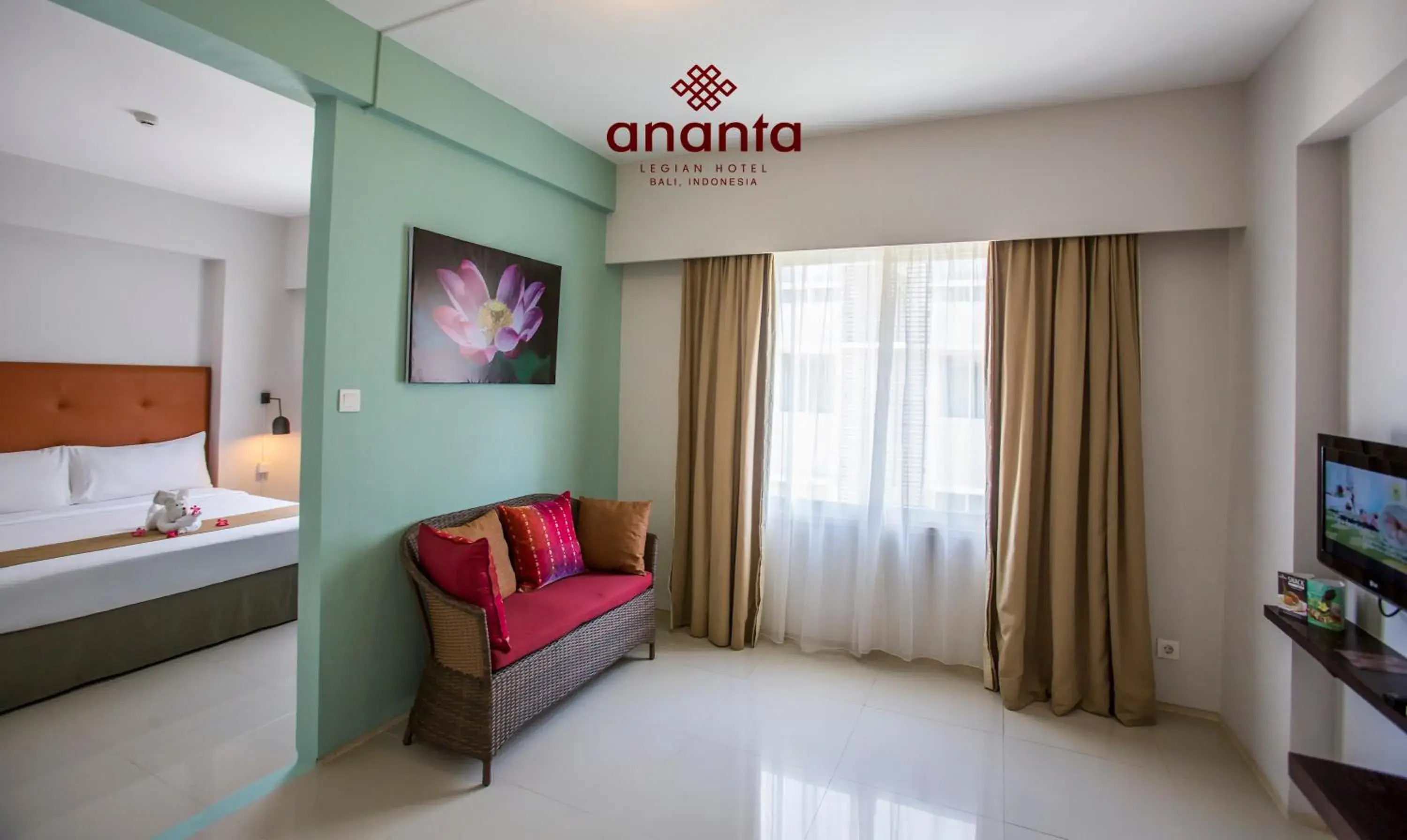 Bed, Seating Area in Ananta Legian Hotel
