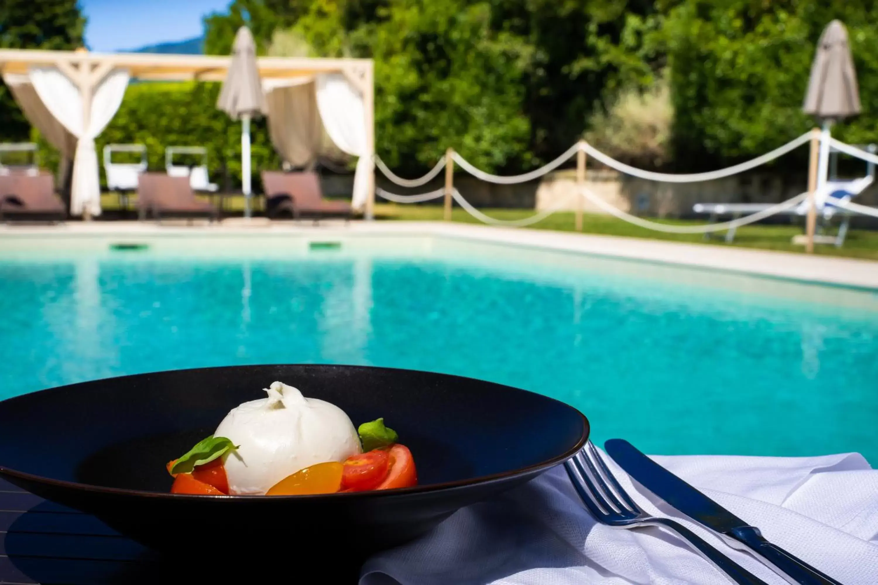 Food and drinks, Swimming Pool in Villa Giorgia Albergo in Collina