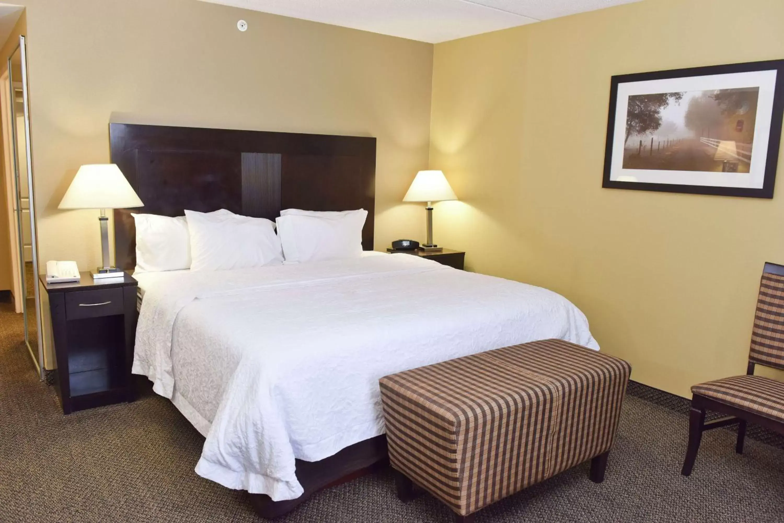 Bed in Hampton Inn & Suites Alexandria