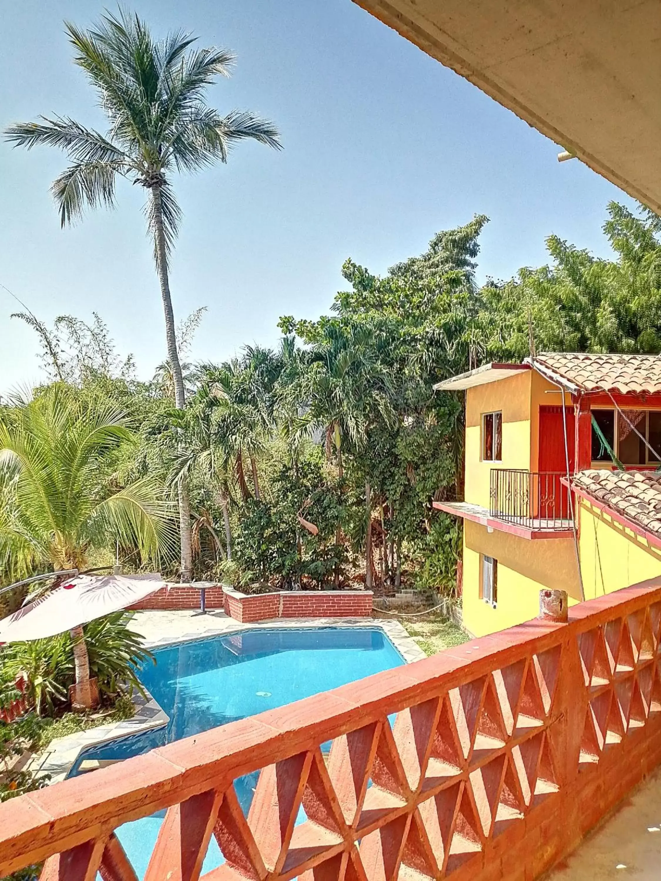 Pool View in Hotel Cabañas Pepe