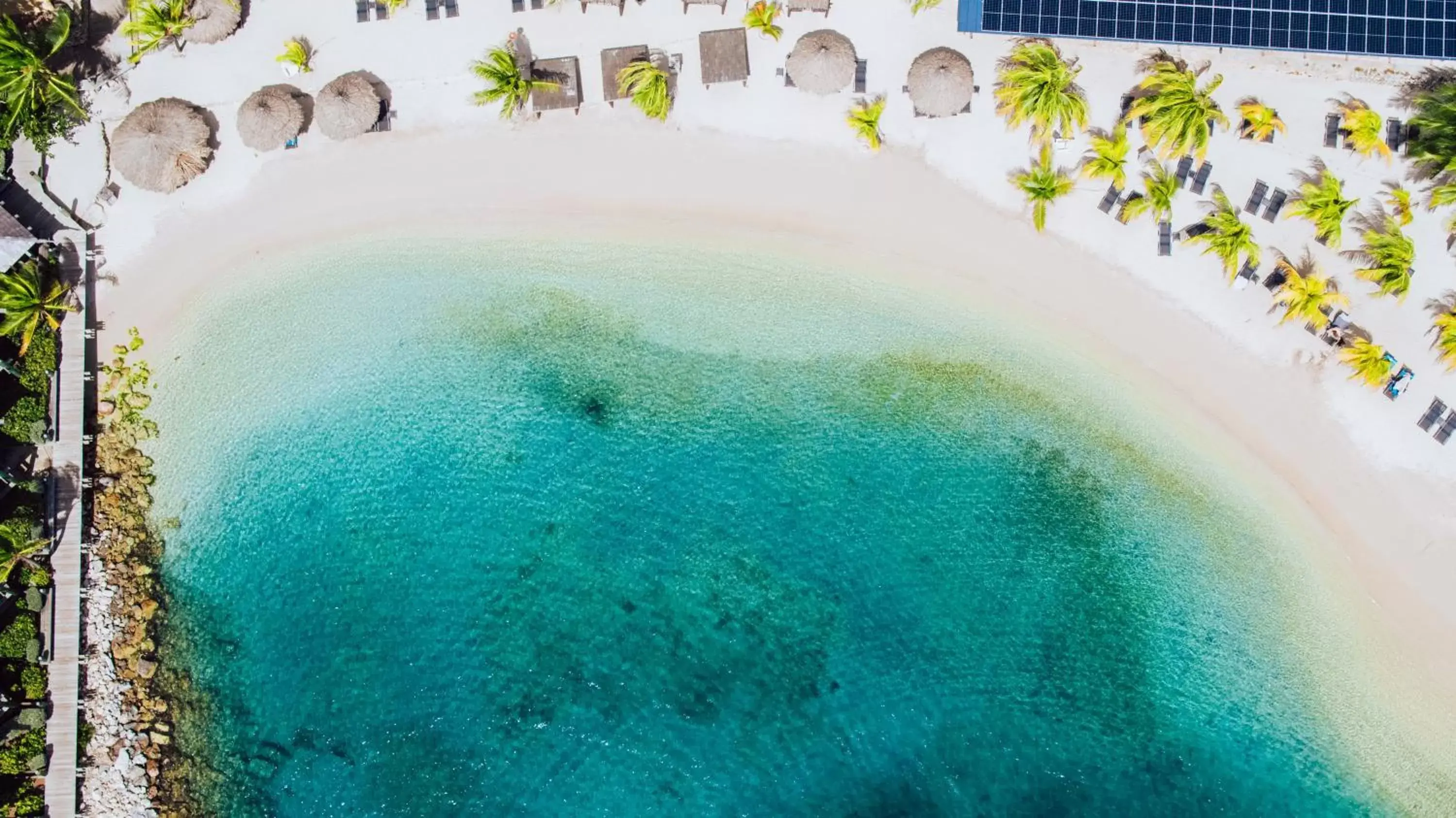 Beach, Bird's-eye View in Curacao Avila Beach Hotel