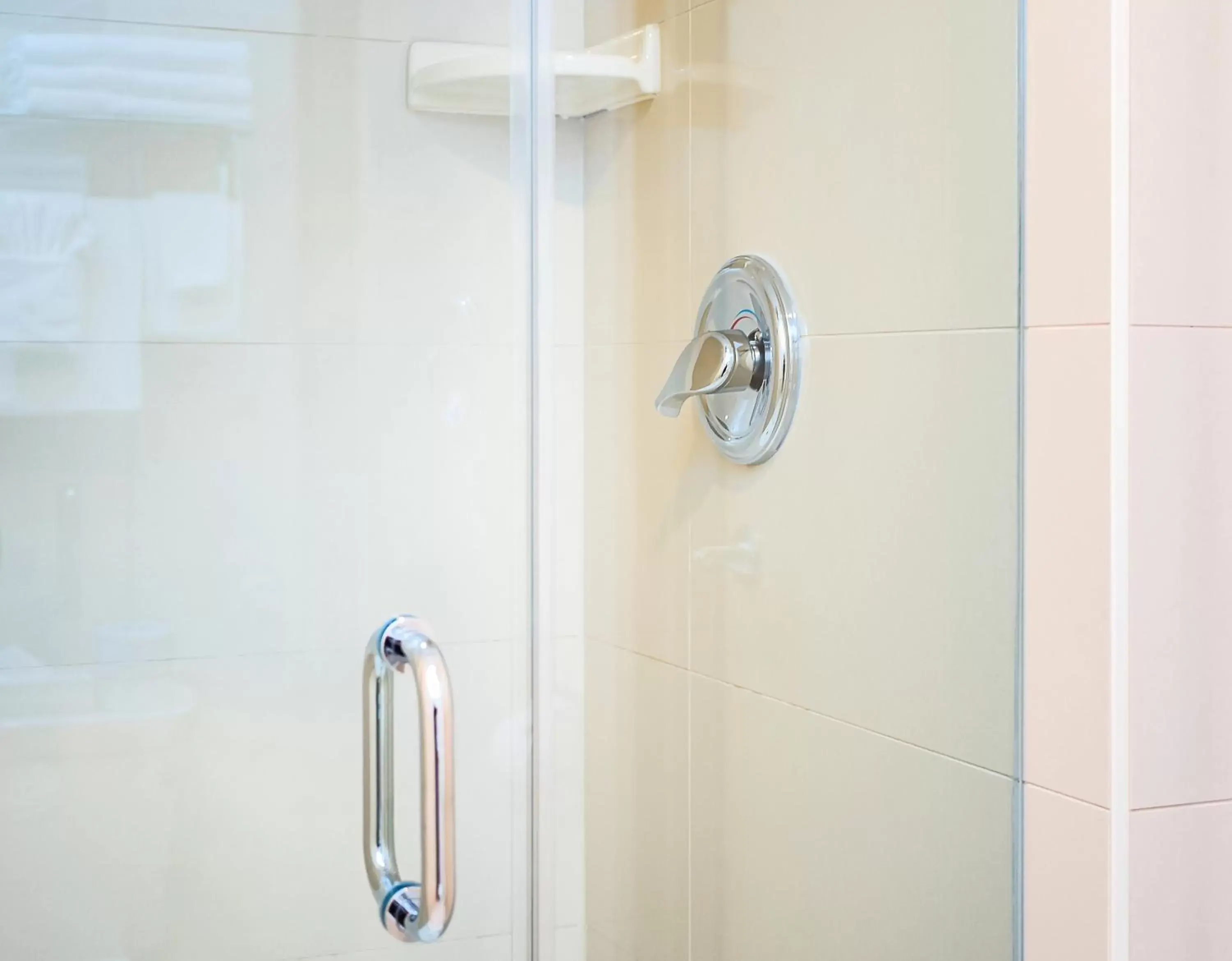 Shower, Bathroom in Ramada By Wyndham Niagara Falls near the Falls