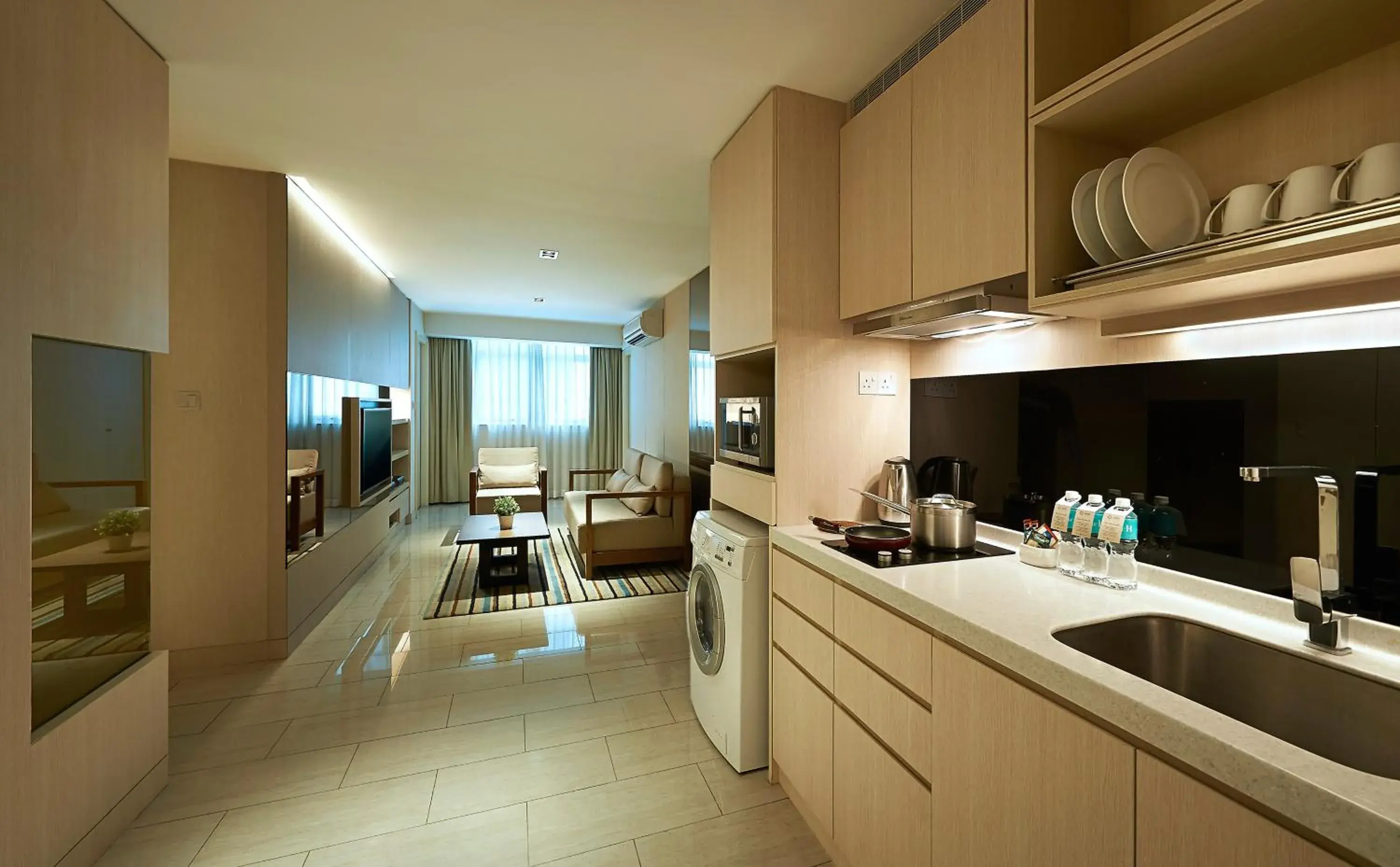 Kitchen or kitchenette, Kitchen/Kitchenette in Oasia Suites Kuala Lumpur by Far East Hospitality