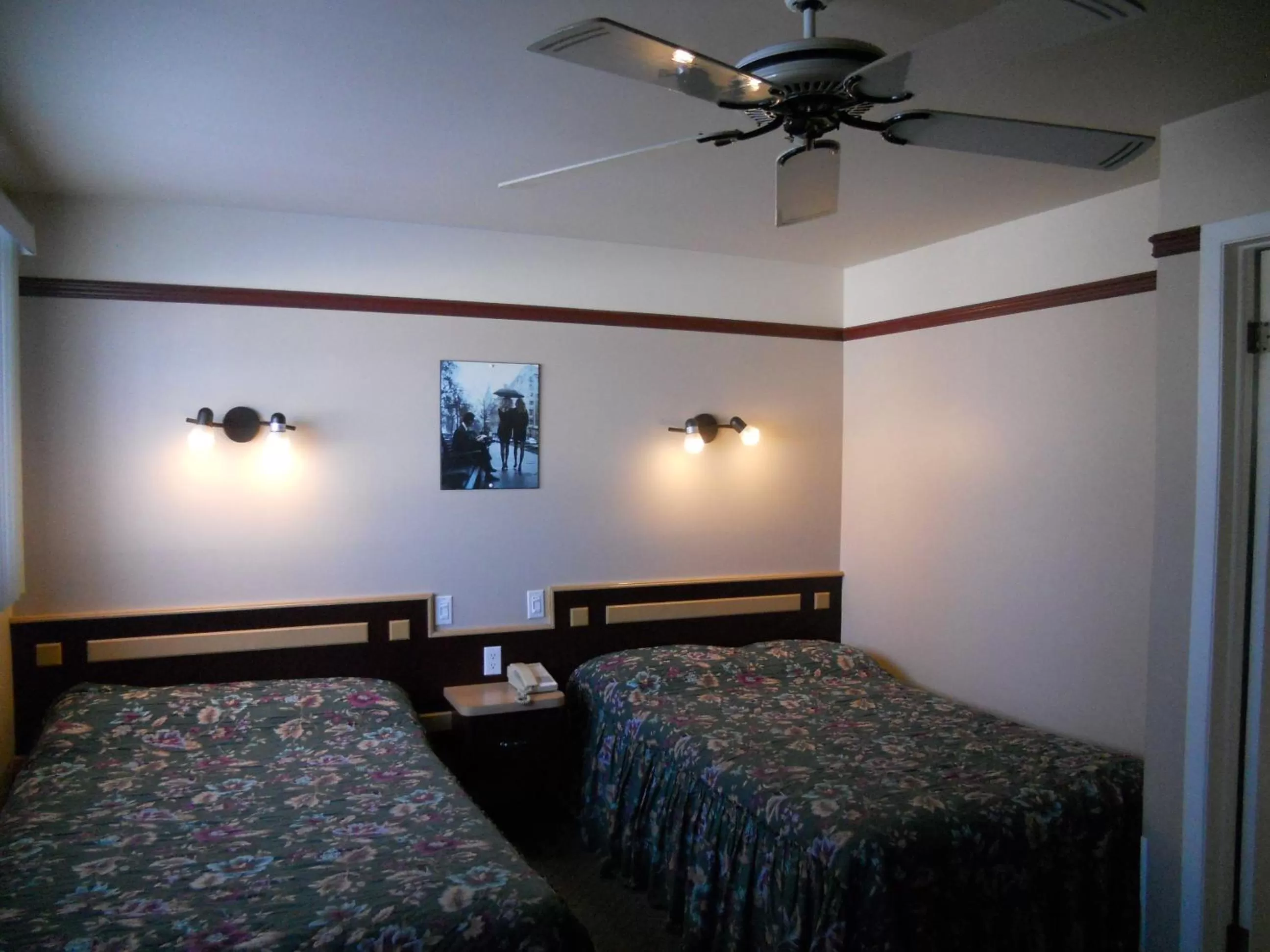 Bed in Motel Normandie