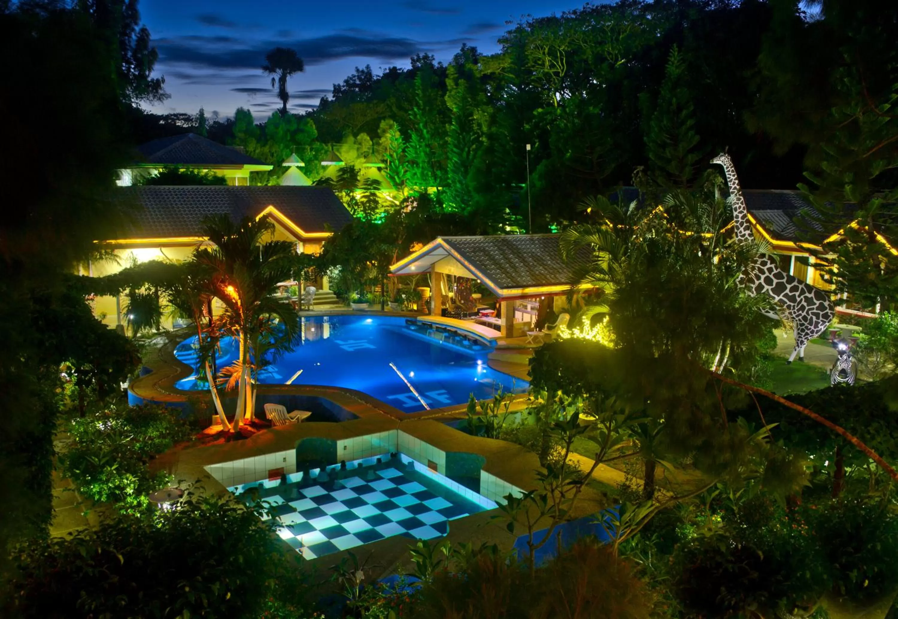 Night in Deep Forest Garden Hotel