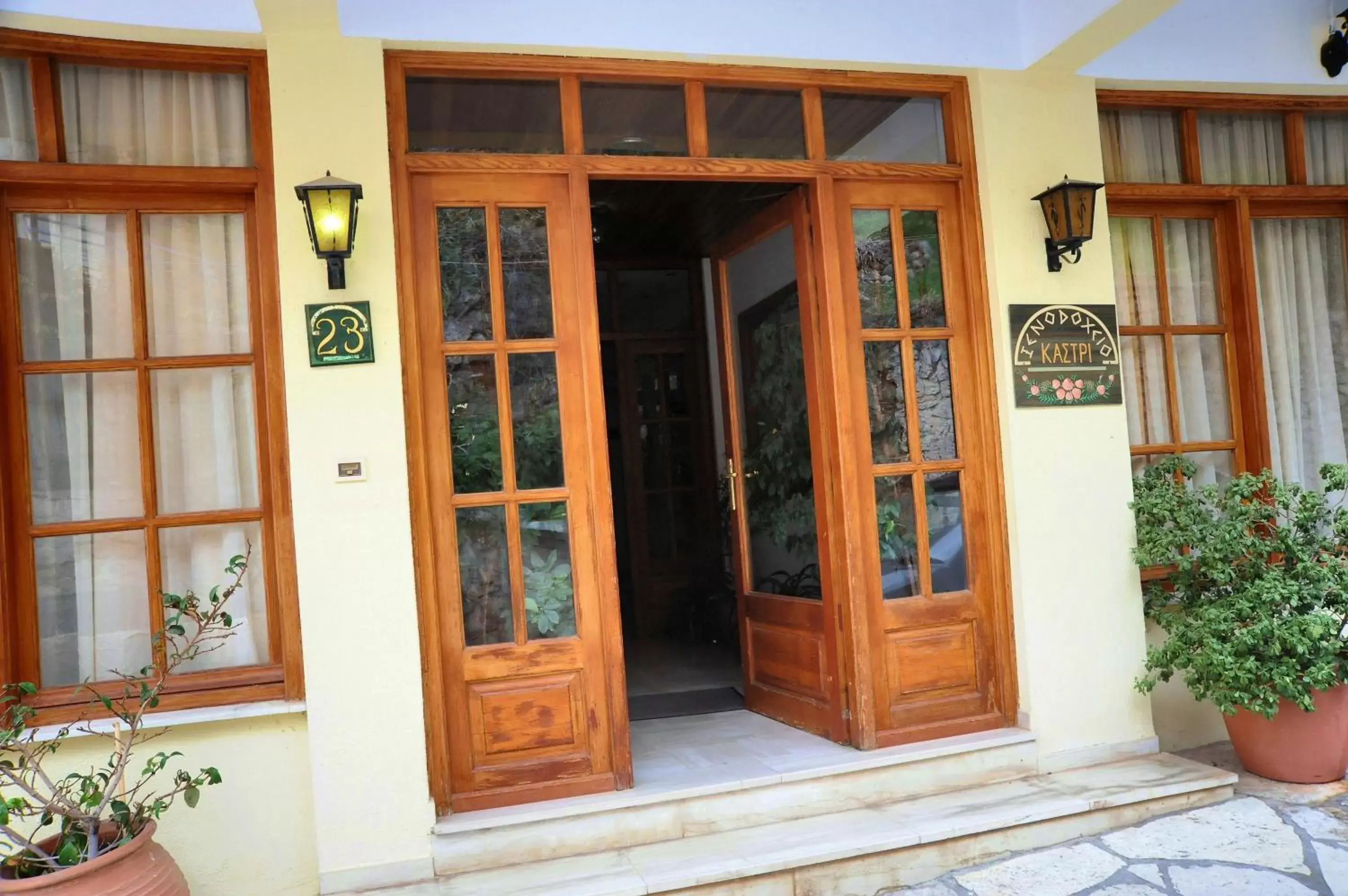 Facade/entrance in Castri Hotel