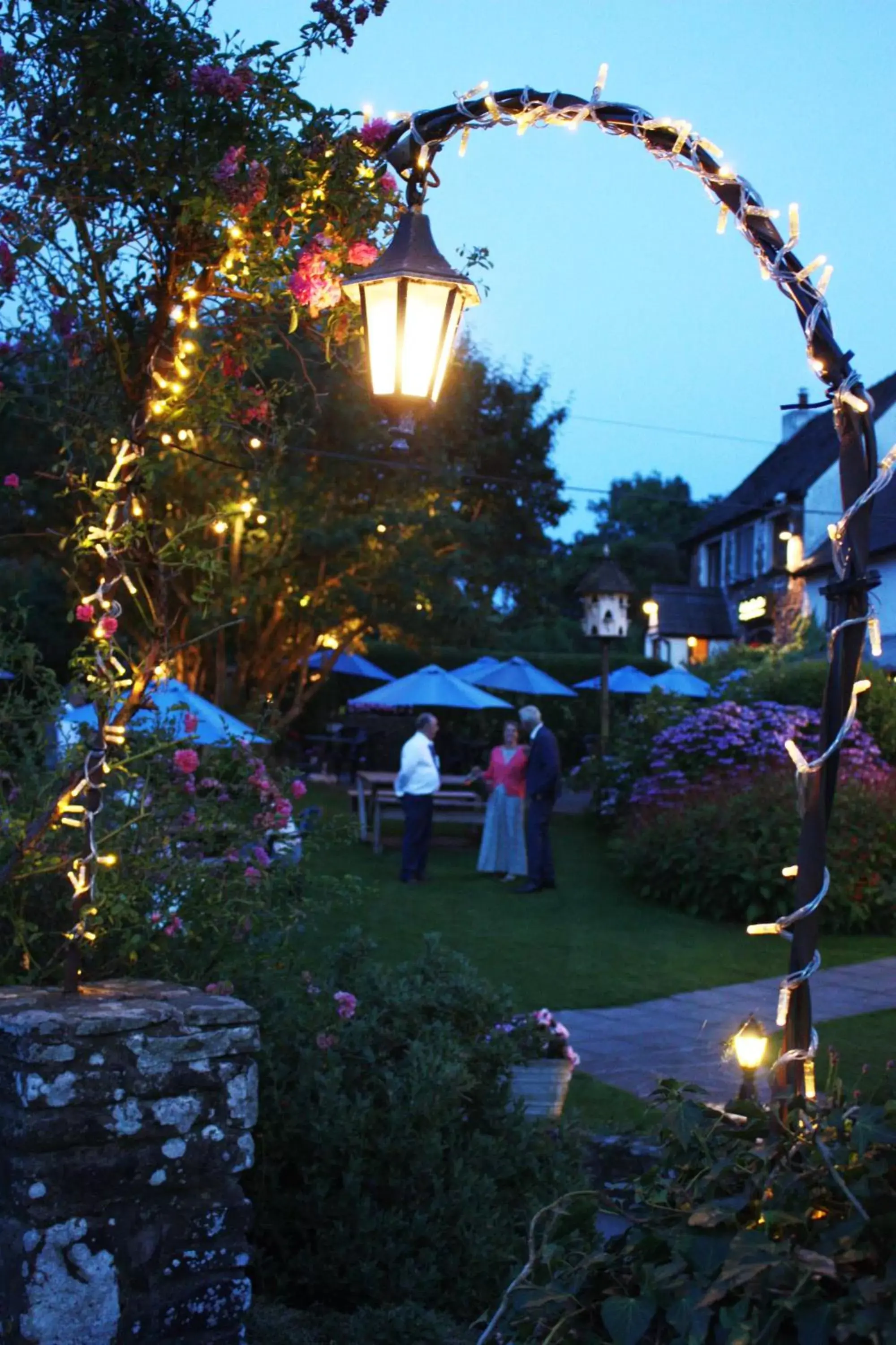 Night, Garden in The Greyhound Inn and Hotel