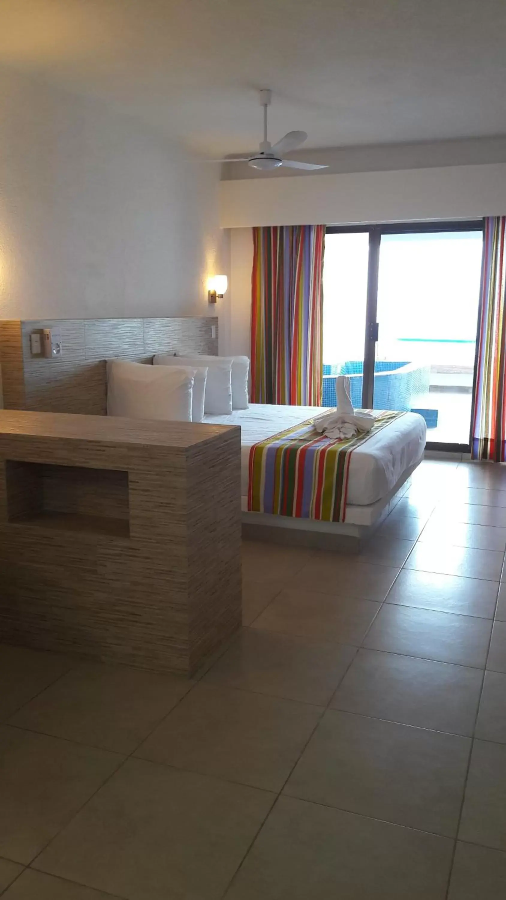 Bed, Sea View in Pelicano Inn Playa del Carmen - Beachfront Hotel