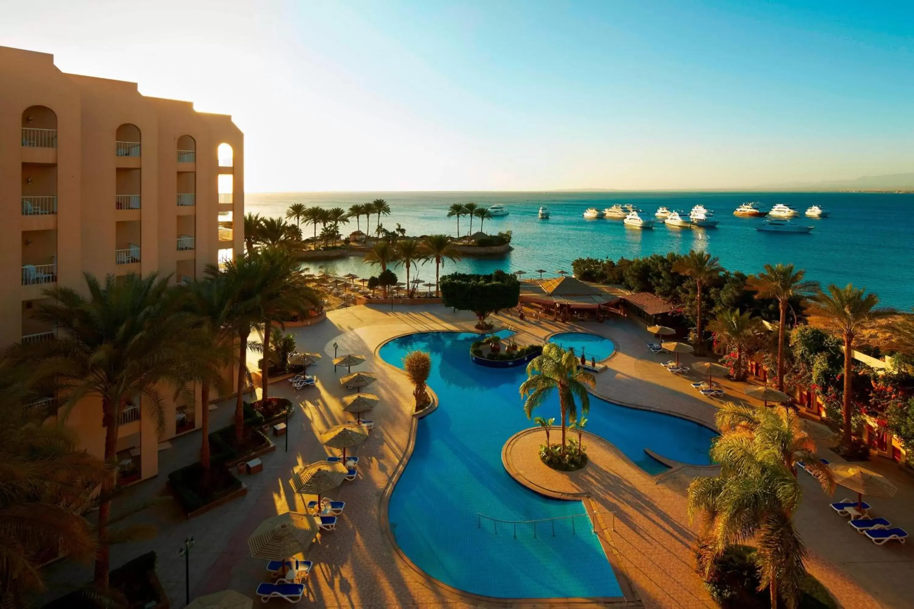 Swimming pool, Pool View in Hurghada Marriott Red Sea Beach Resort