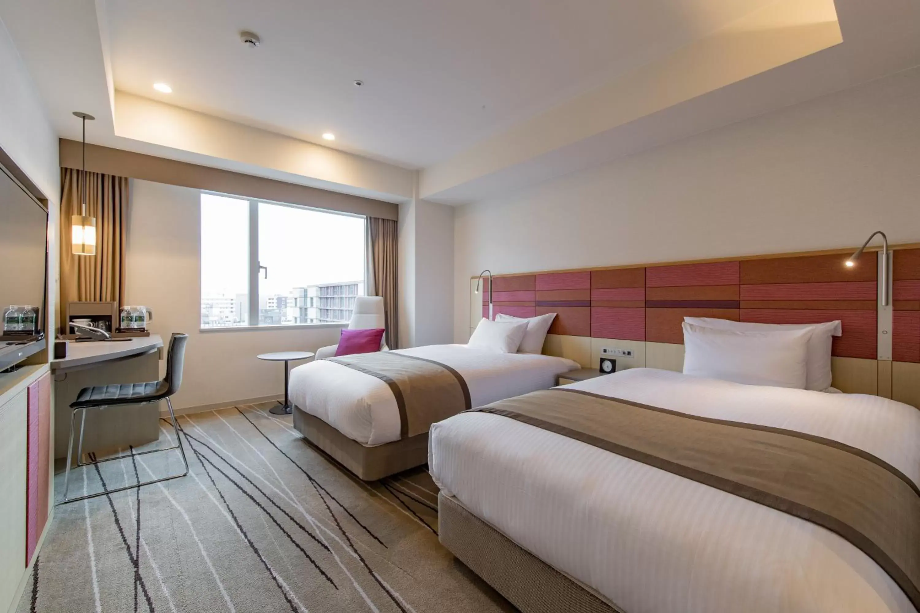 Photo of the whole room, Bed in JR Kyushu Hotel Blossom Hakata Central